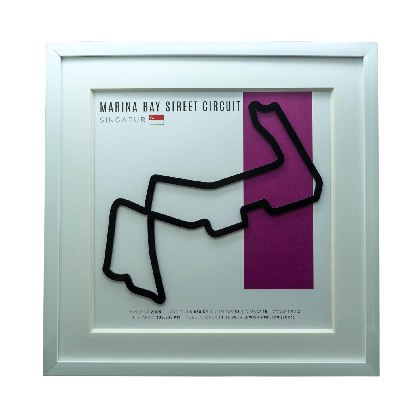 F1 – Marina Bay Street Circuit (Singapur) | Circuito 3D enmarcado