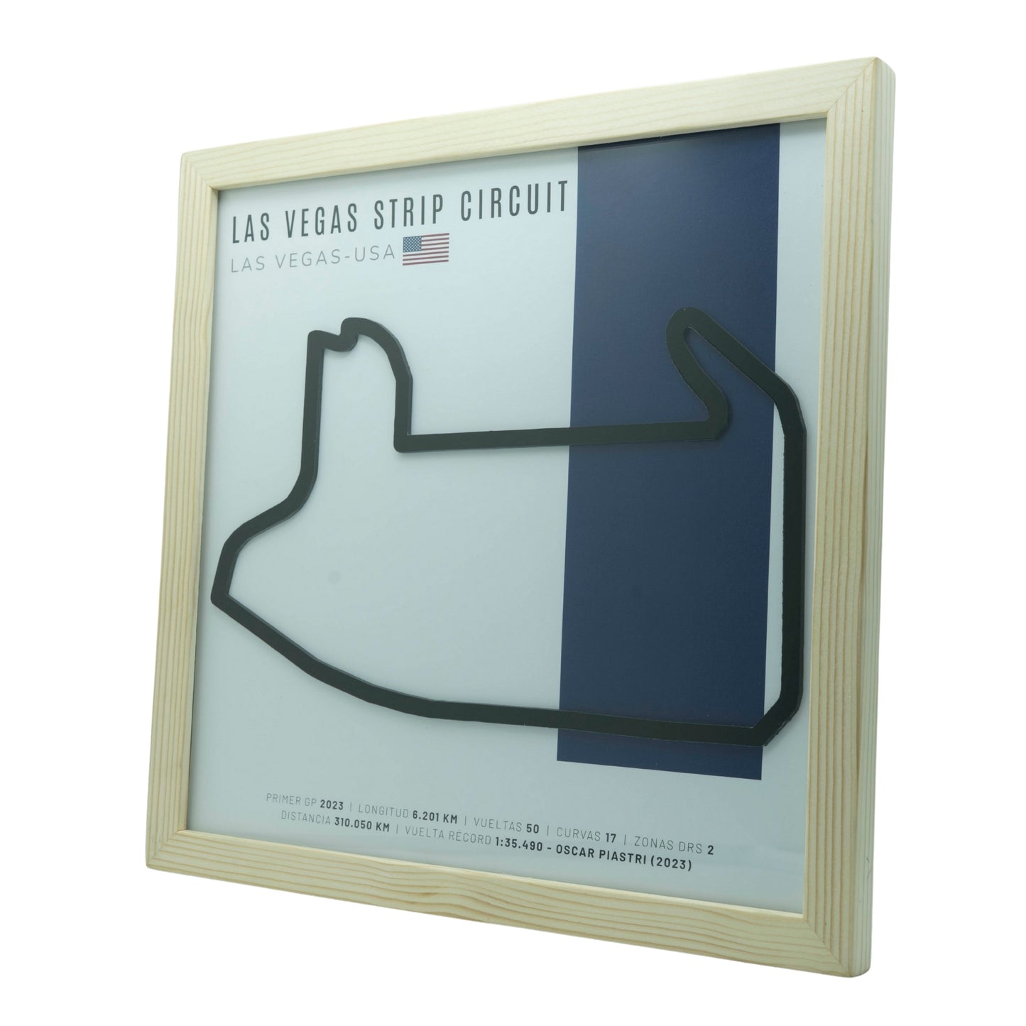 F1 – Las Vegas Strip Circuit (Estados Unidos) | Circuito 3D enmarcado