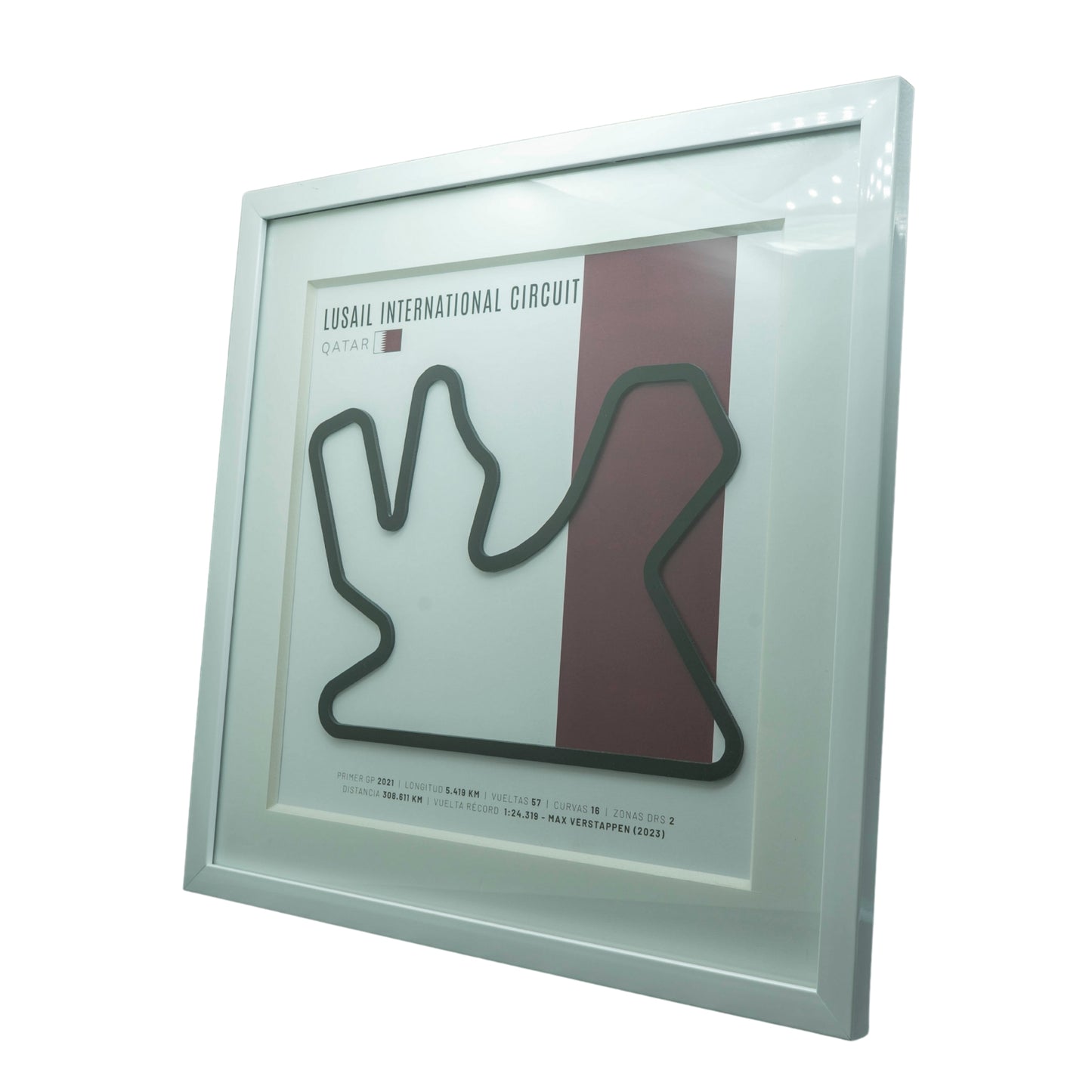 F1 – Lusail International Circuit (Catar) | Circuito 3D enmarcado