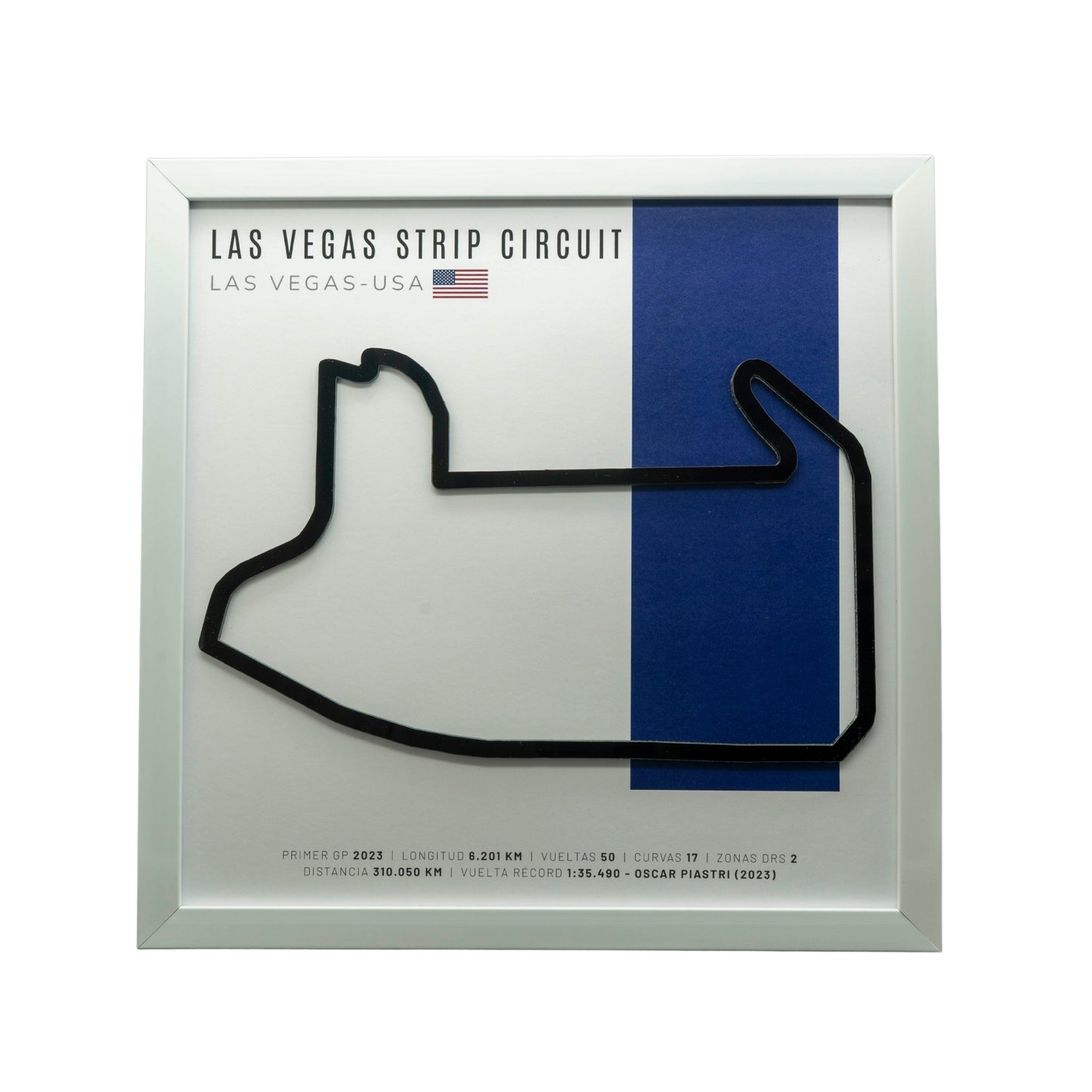 F1 – Las Vegas Strip Circuit (Estados Unidos) | Circuito 3D enmarcado