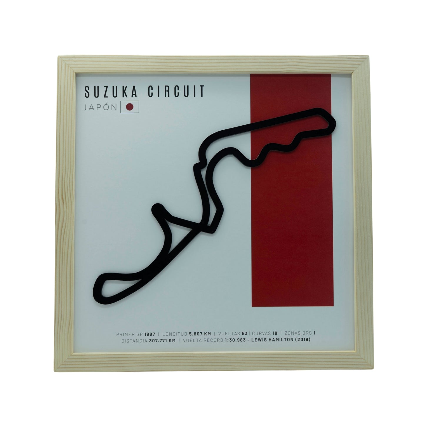 F1 – Suzuka Circuit (Japón) | Circuito 3D enmarcado