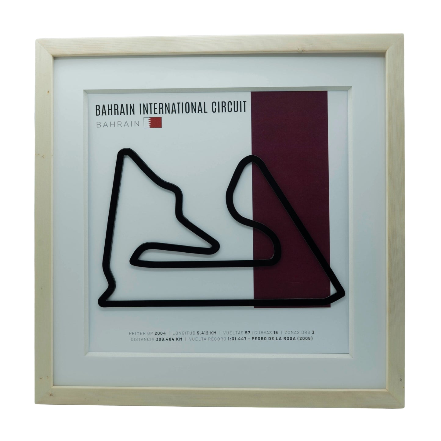 F1 – Bahrain International Circuit (Baréin) | Circuito 3D enmarcado