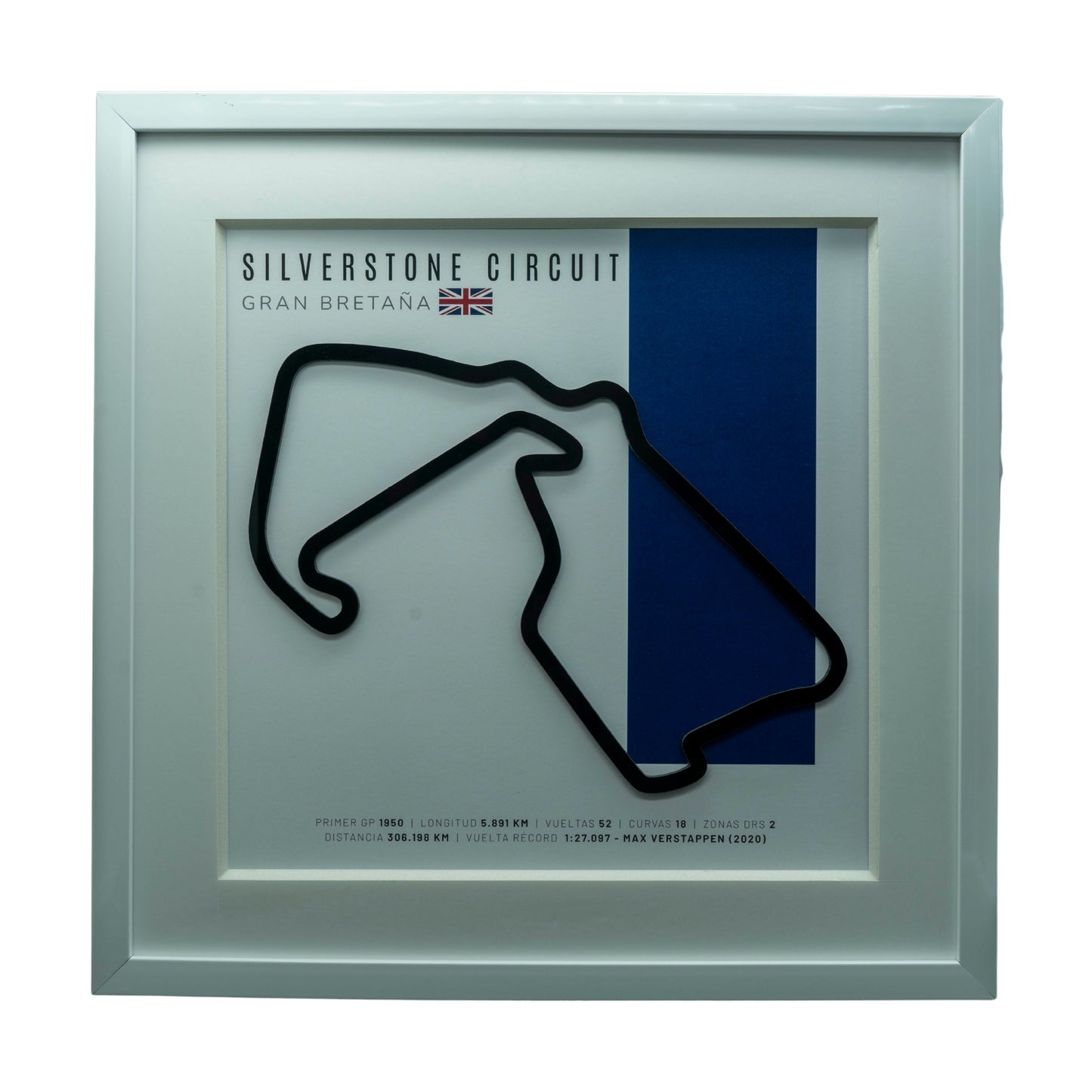F1 – Silverstone Circuit (Gran Bretaña) | Circuito 3D enmarcado
