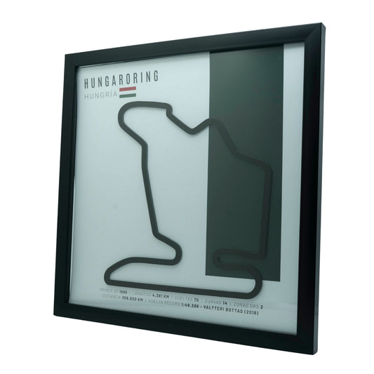F1 - Circuito 3D Enmarcado | Hungaroring (Hungría)