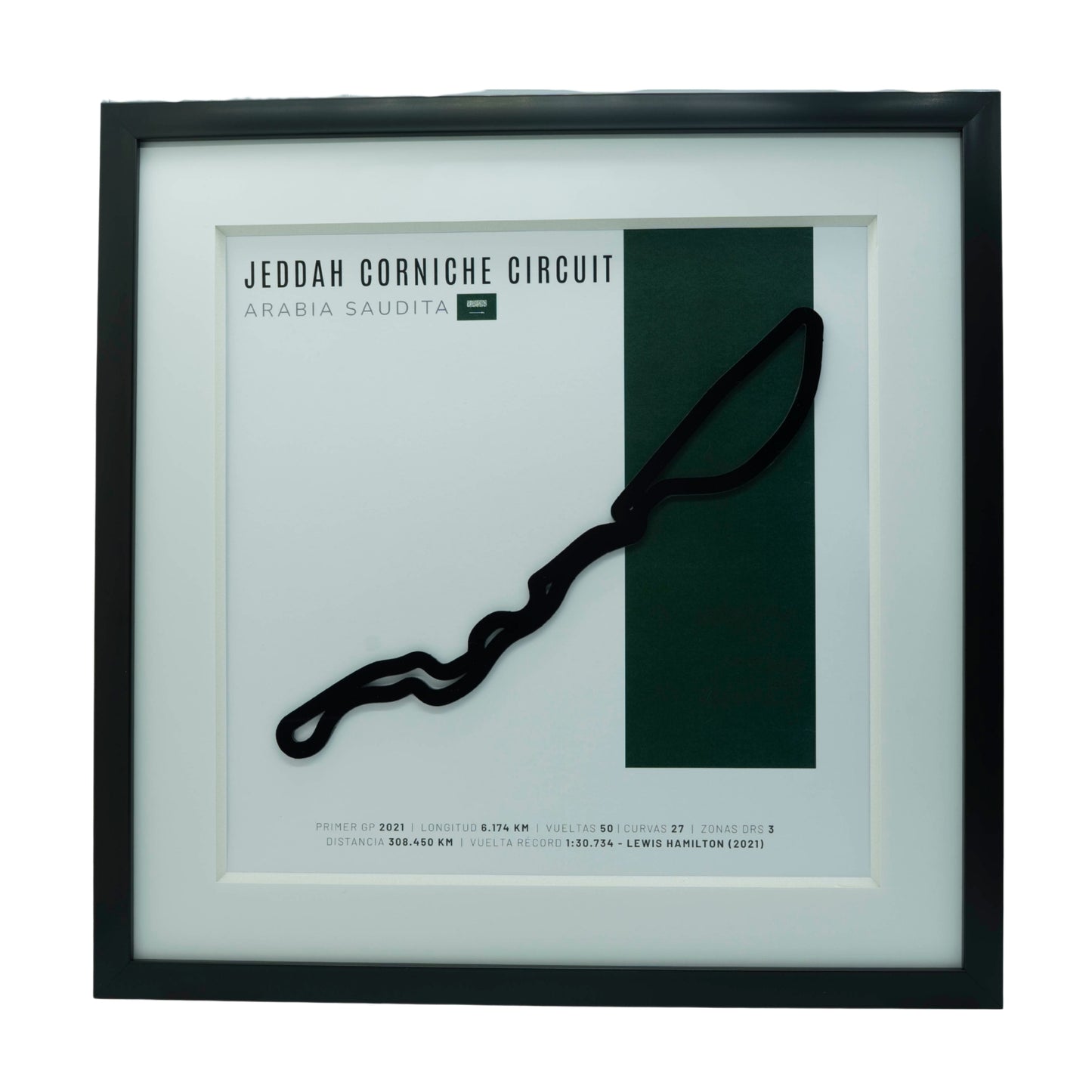 F1 – Jeddah Corniche Circuit (Arabia Saudita) | Circuito 3D enmarcado