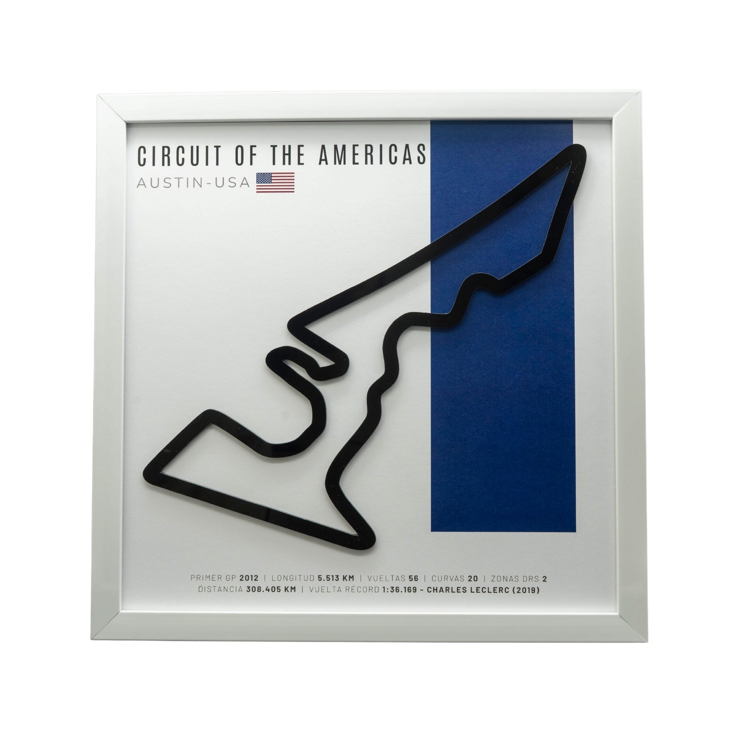 F1 – Circuit of The Americas / COTA (Estados Unidos) | Circuito 3D enmarcado