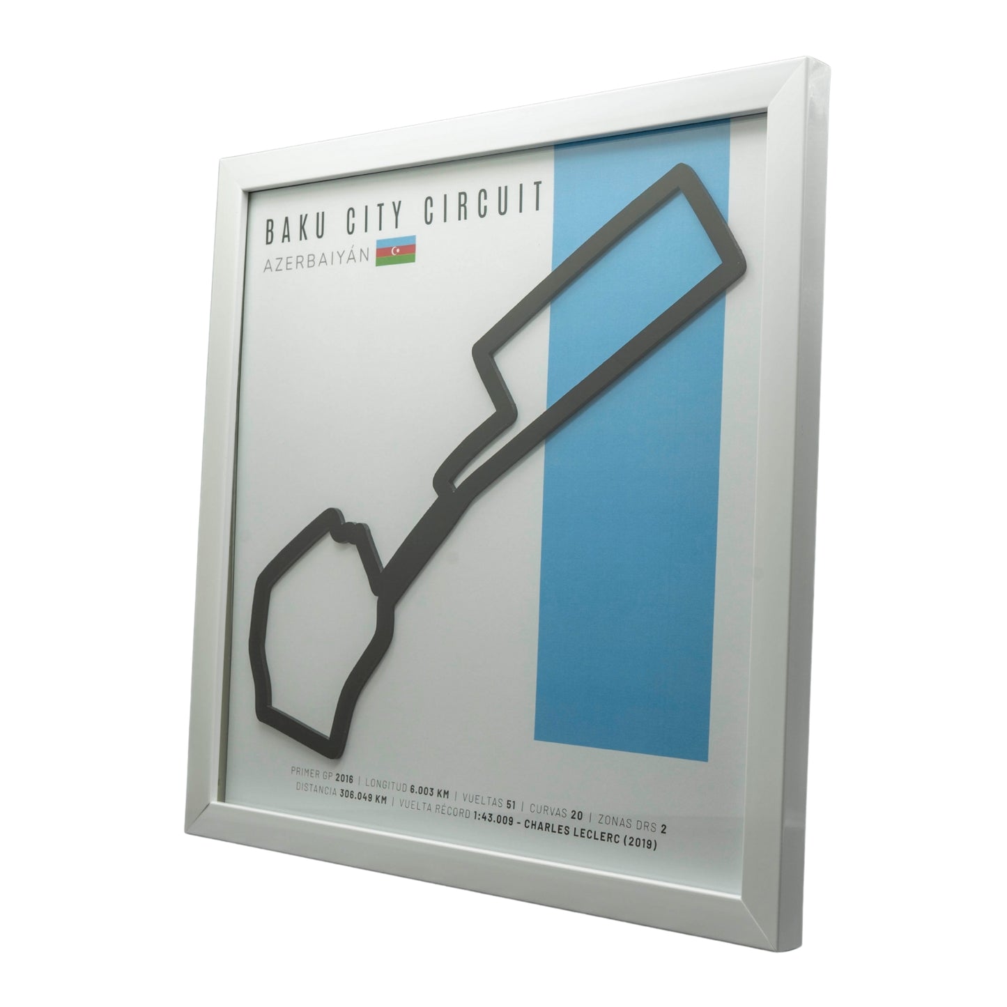 F1 – Baku City Circuit (Azerbaiyán) | Circuito 3D enmarcado