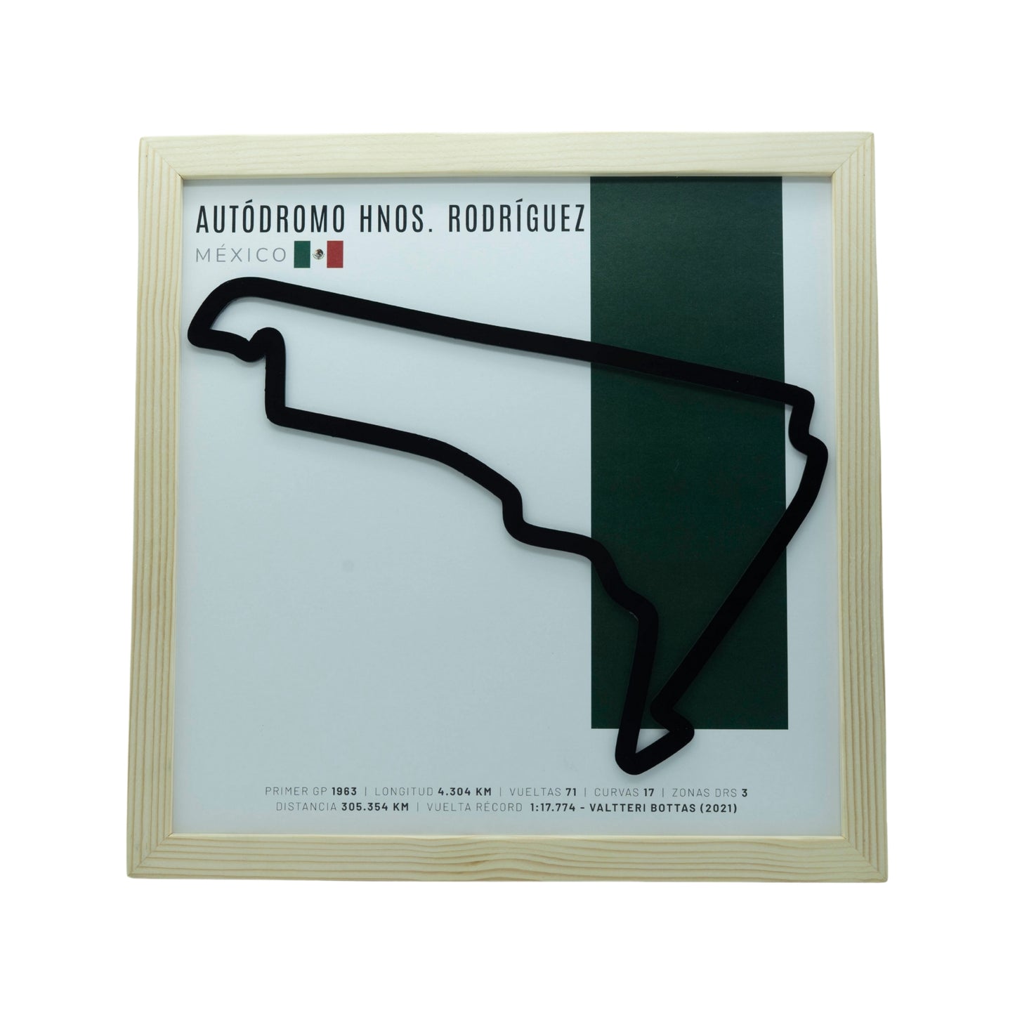 F1 – Autódromo Hermanos Rodríguez (México) | Circuito 3D enmarcado