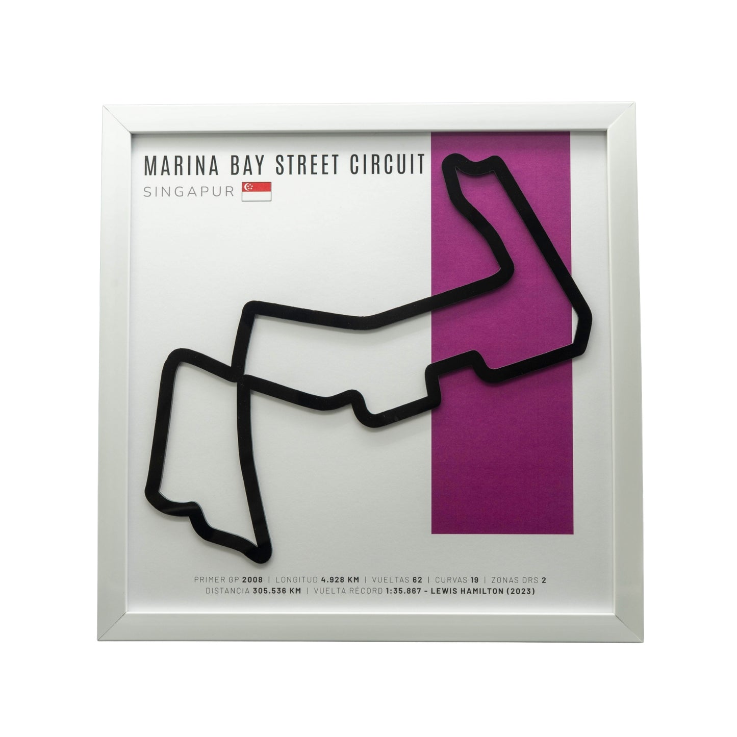 F1 – Marina Bay Street Circuit (Singapur) | Circuito 3D enmarcado