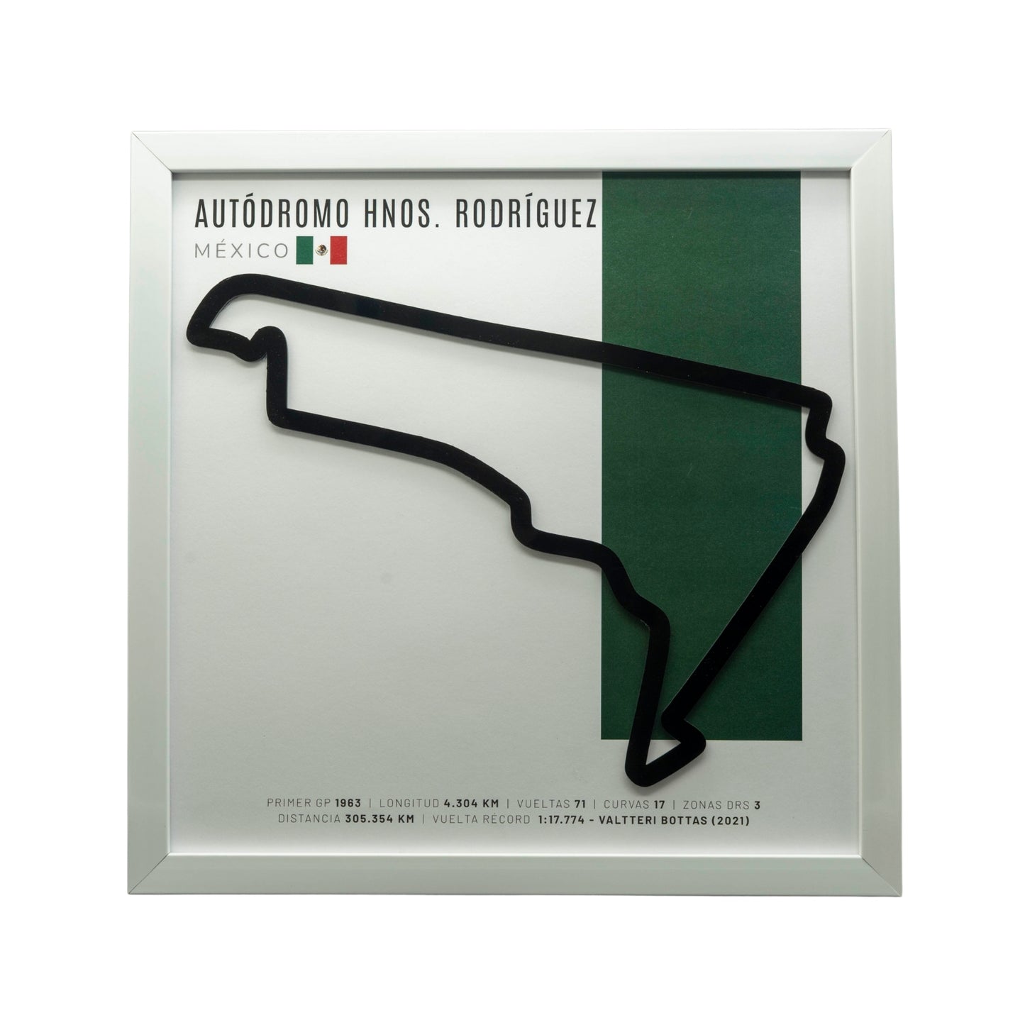 F1 – Autódromo Hermanos Rodríguez (México) | Circuito 3D enmarcado