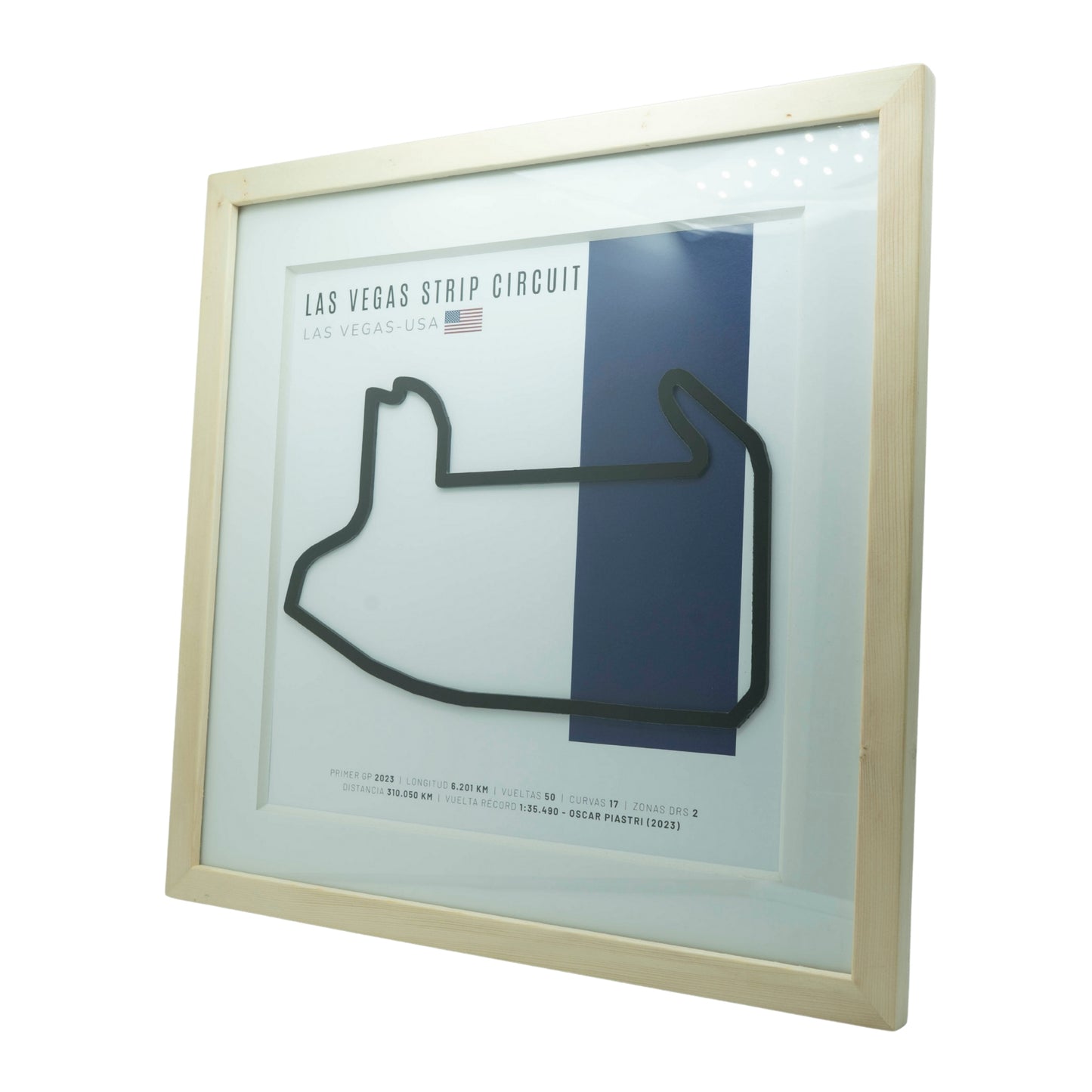 F1 – Las Vegas Strip Circuit (Estados Unidos) | Circuito 3D enmarcado