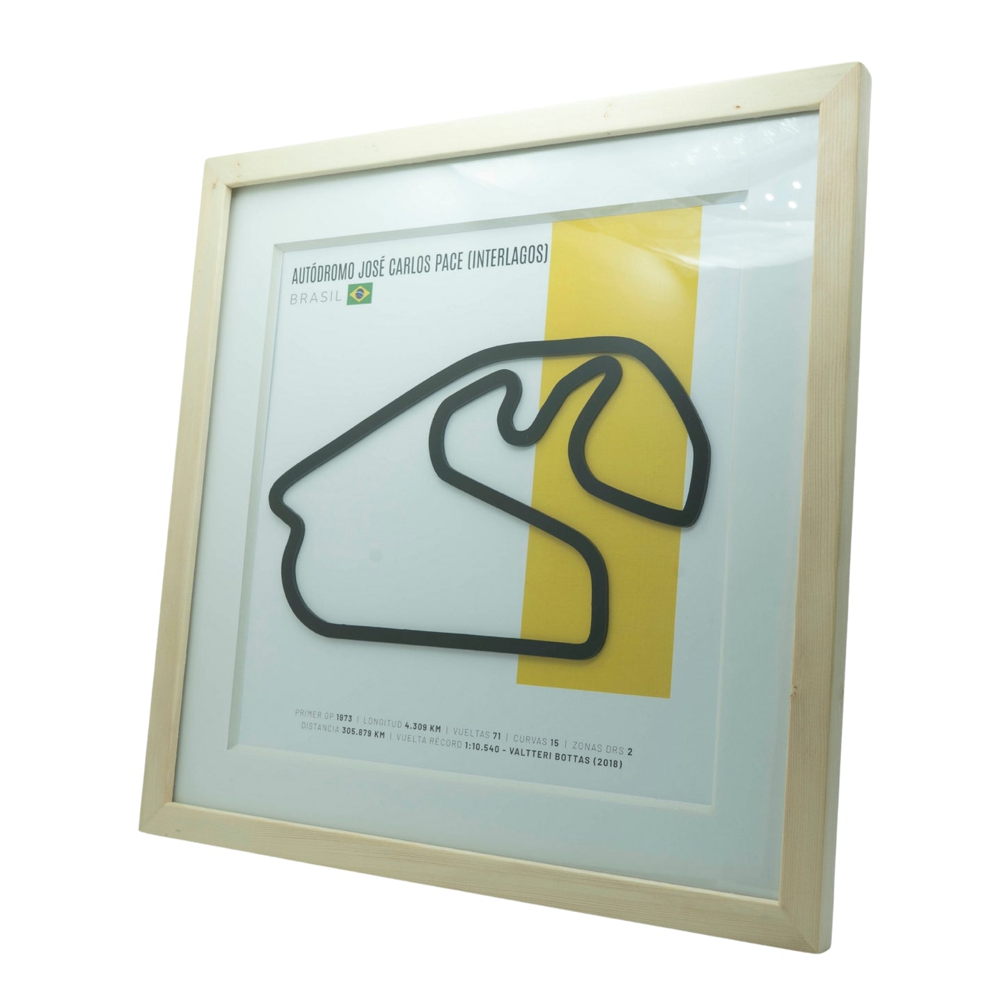 F1 – Autódromo José Carlos Pace / Interlagos (Brasil) | Circuito 3D enmarcado