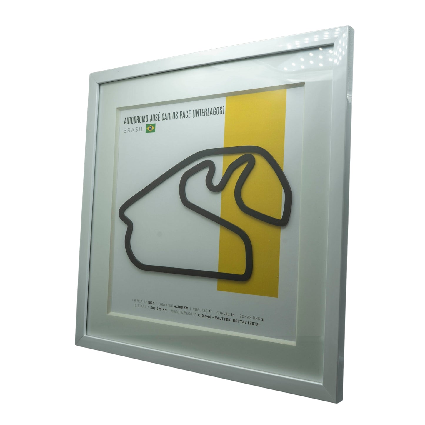 F1 – Autódromo José Carlos Pace / Interlagos (Brasil) | Circuito 3D enmarcado