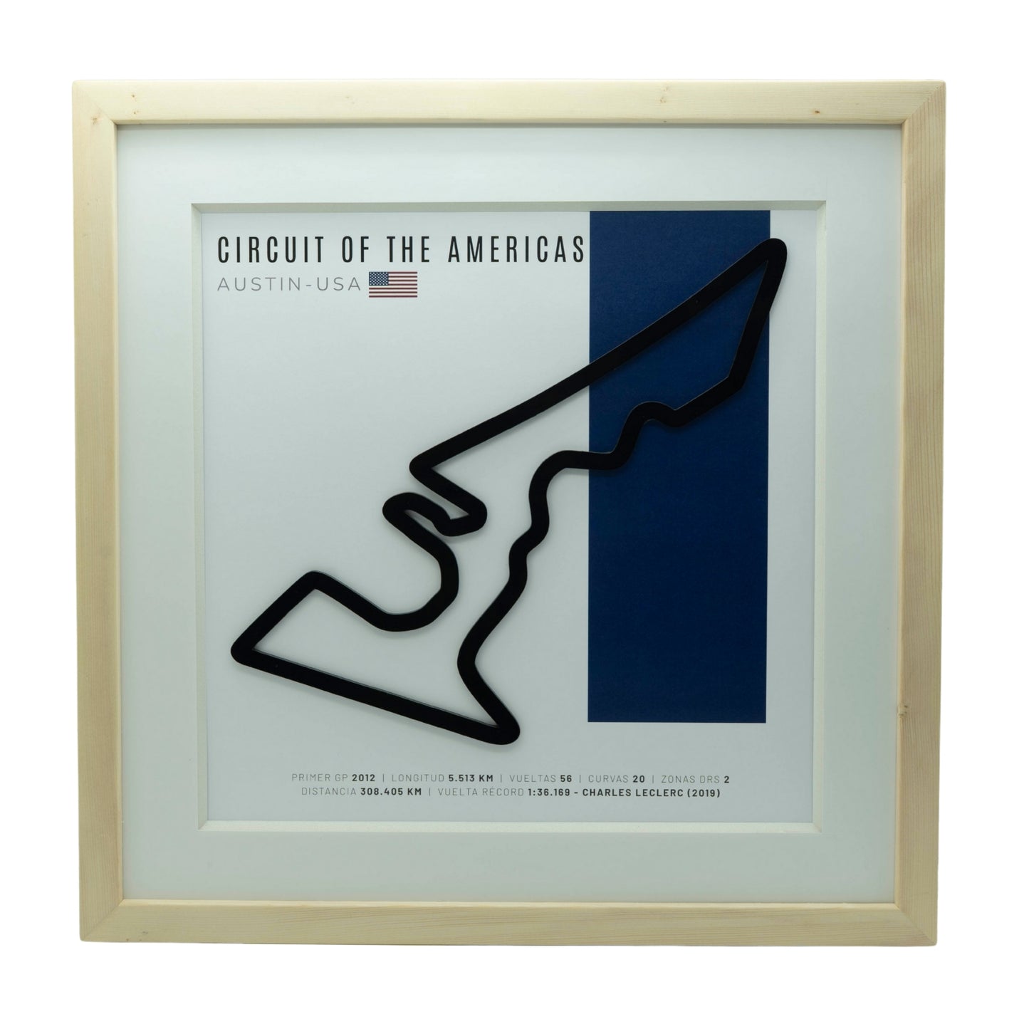 F1 – Circuit of The Americas / COTA (Estados Unidos) | Circuito 3D enmarcado