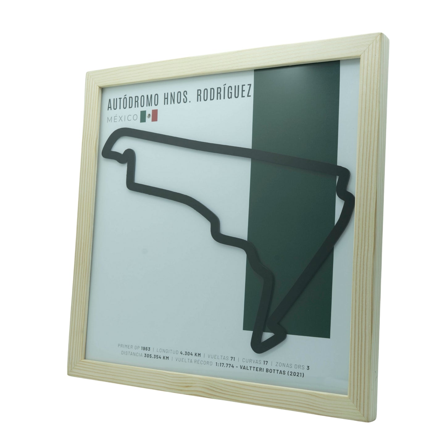 F1 – Autódromo Hermanos Rodríguez (México) | Circuito 3D enmarcado