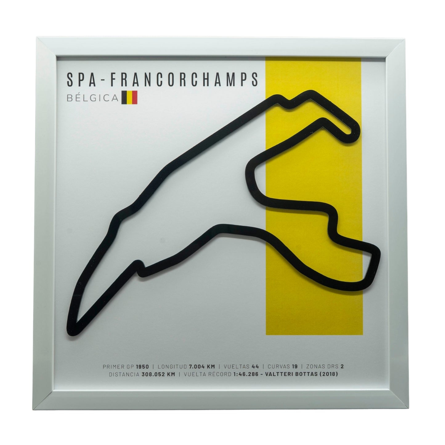 F1 – Circuit de Spa-Francorchamps (Bélgica) | Circuito 3D enmarcado