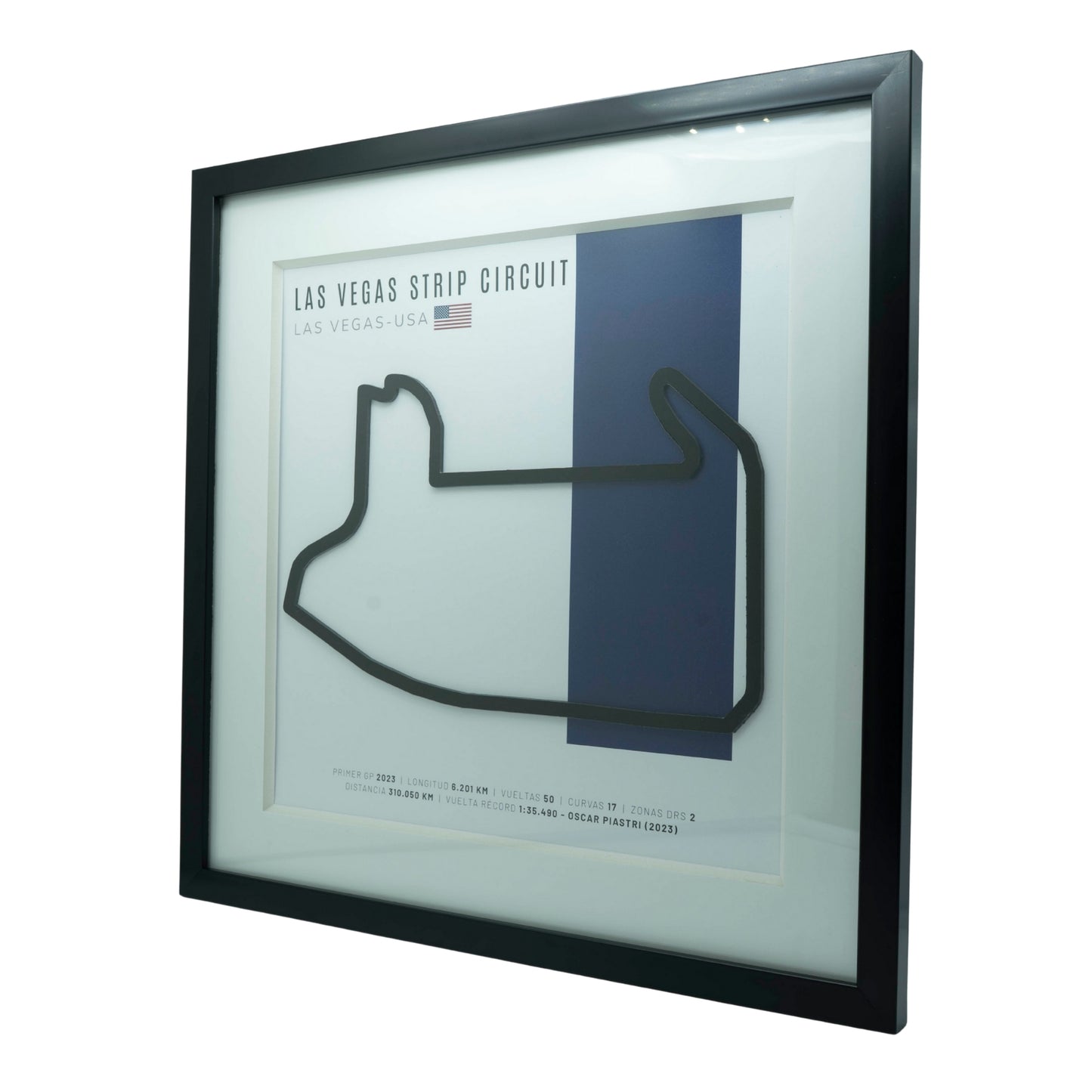 F1 – Las Vegas Strip Circuit (Estados Unidos) | Circuito 3D enmarcado