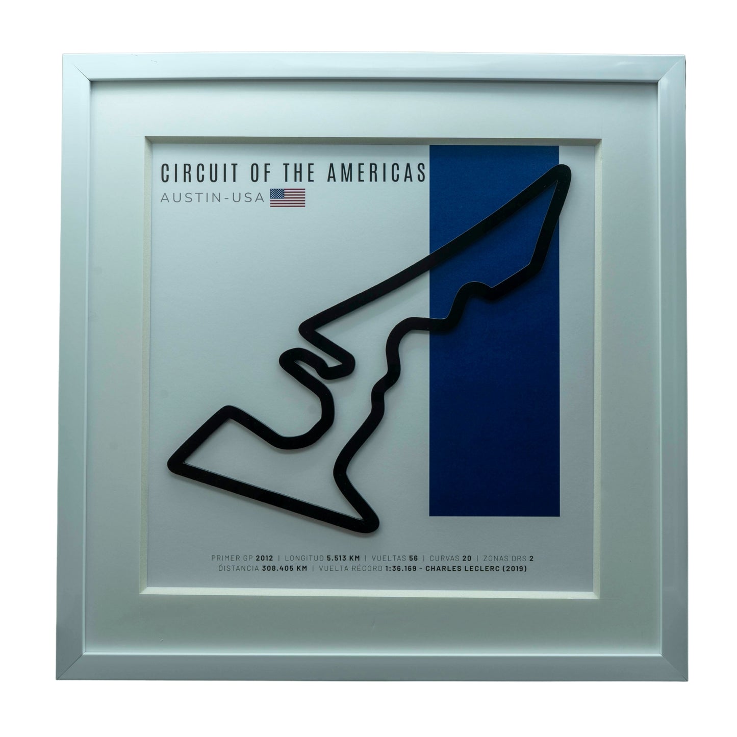 F1 – Circuit of The Americas / COTA (Estados Unidos) | Circuito 3D enmarcado