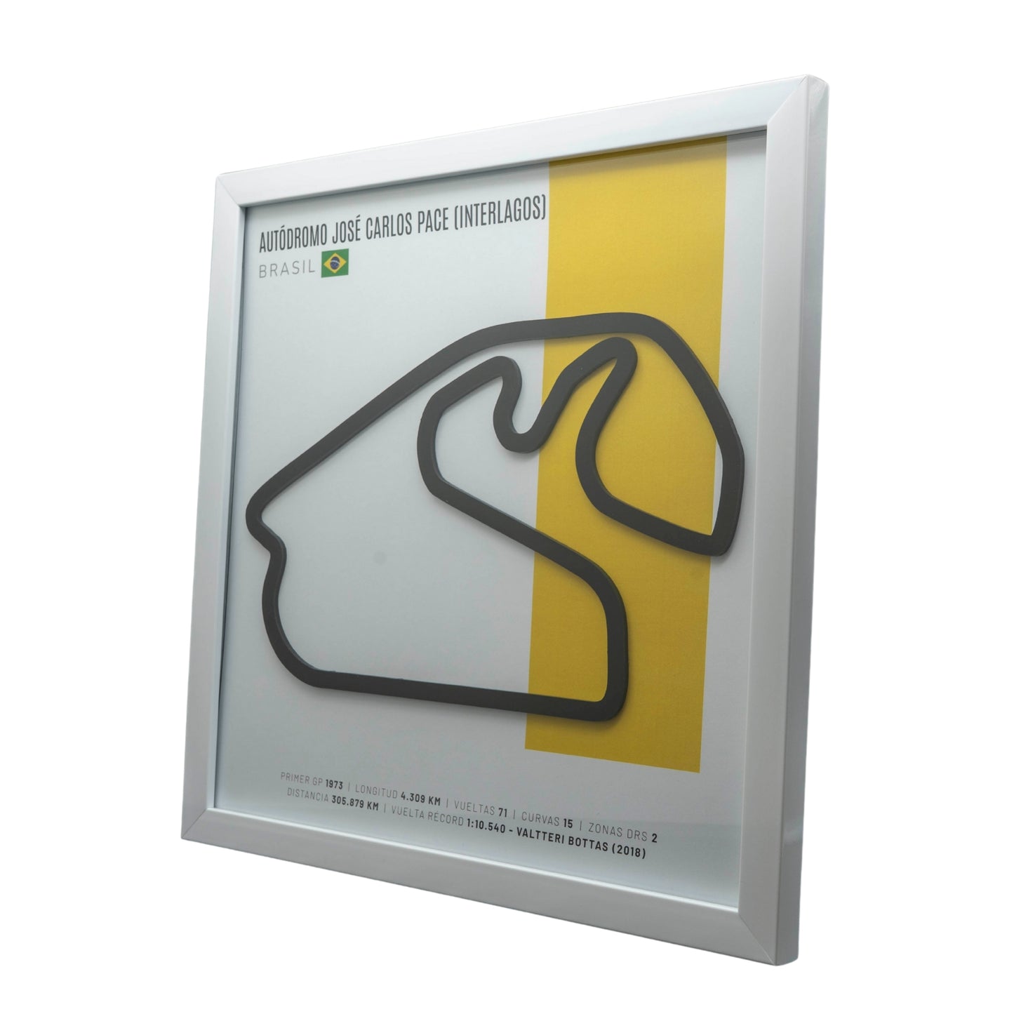 F1 – Autódromo José Carlos Pace / Interlagos (Brasil) | Circuito 3D enmarcado
