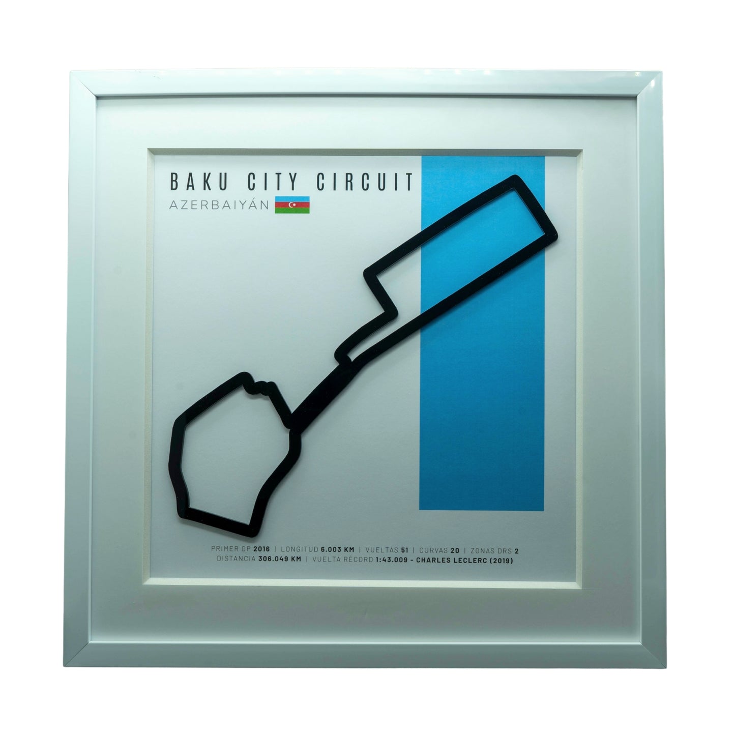 F1 – Baku City Circuit (Azerbaiyán) | Circuito 3D enmarcado