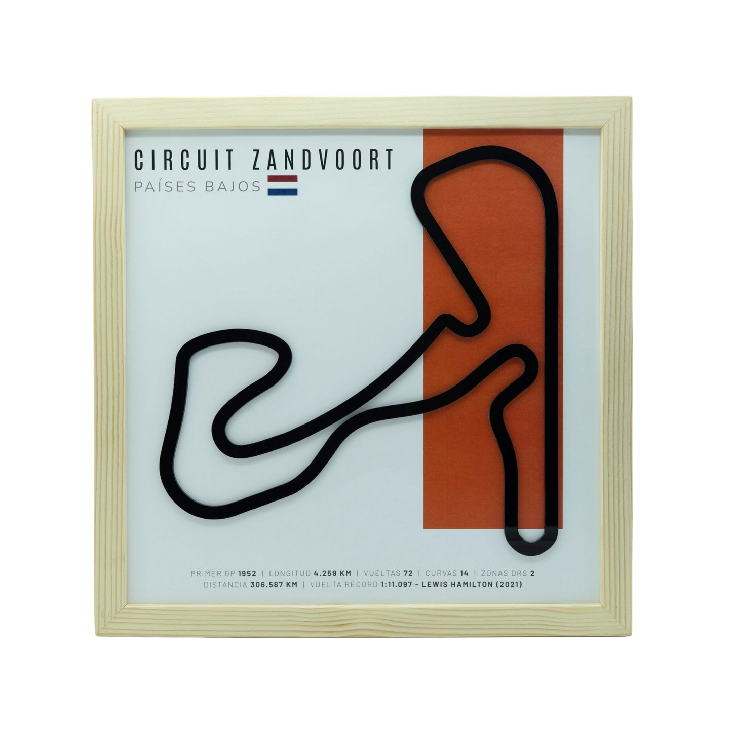 F1 – Circuit Zandvoort (Países Bajos) | Circuito 3D enmarcado