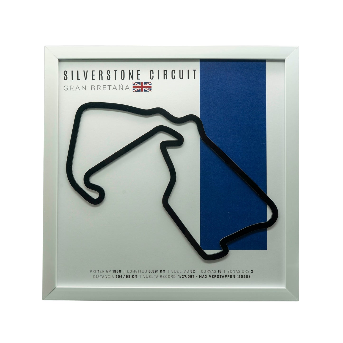 F1 – Silverstone Circuit (Gran Bretaña) | Circuito 3D enmarcado