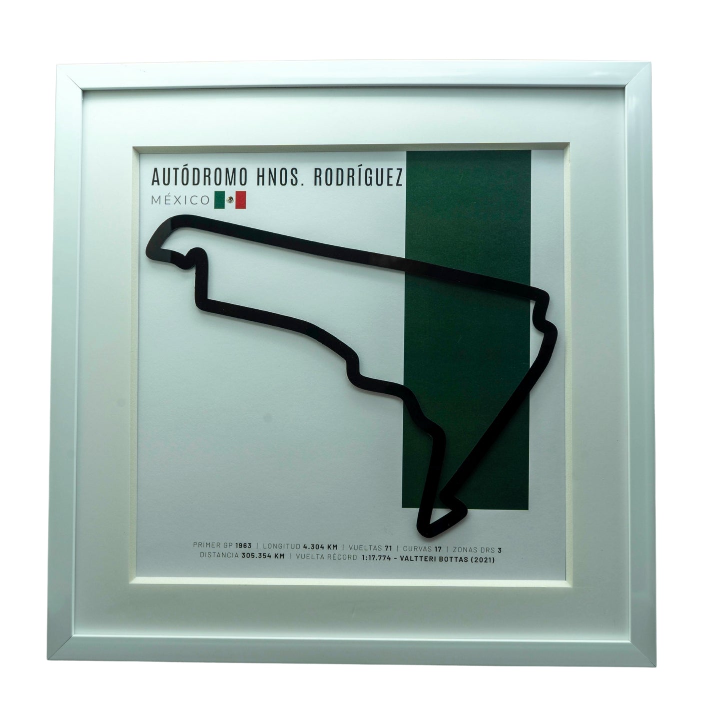 F1 – Autódromo Hermanos Rodríguez (México) | Circuito 3D enmarcado