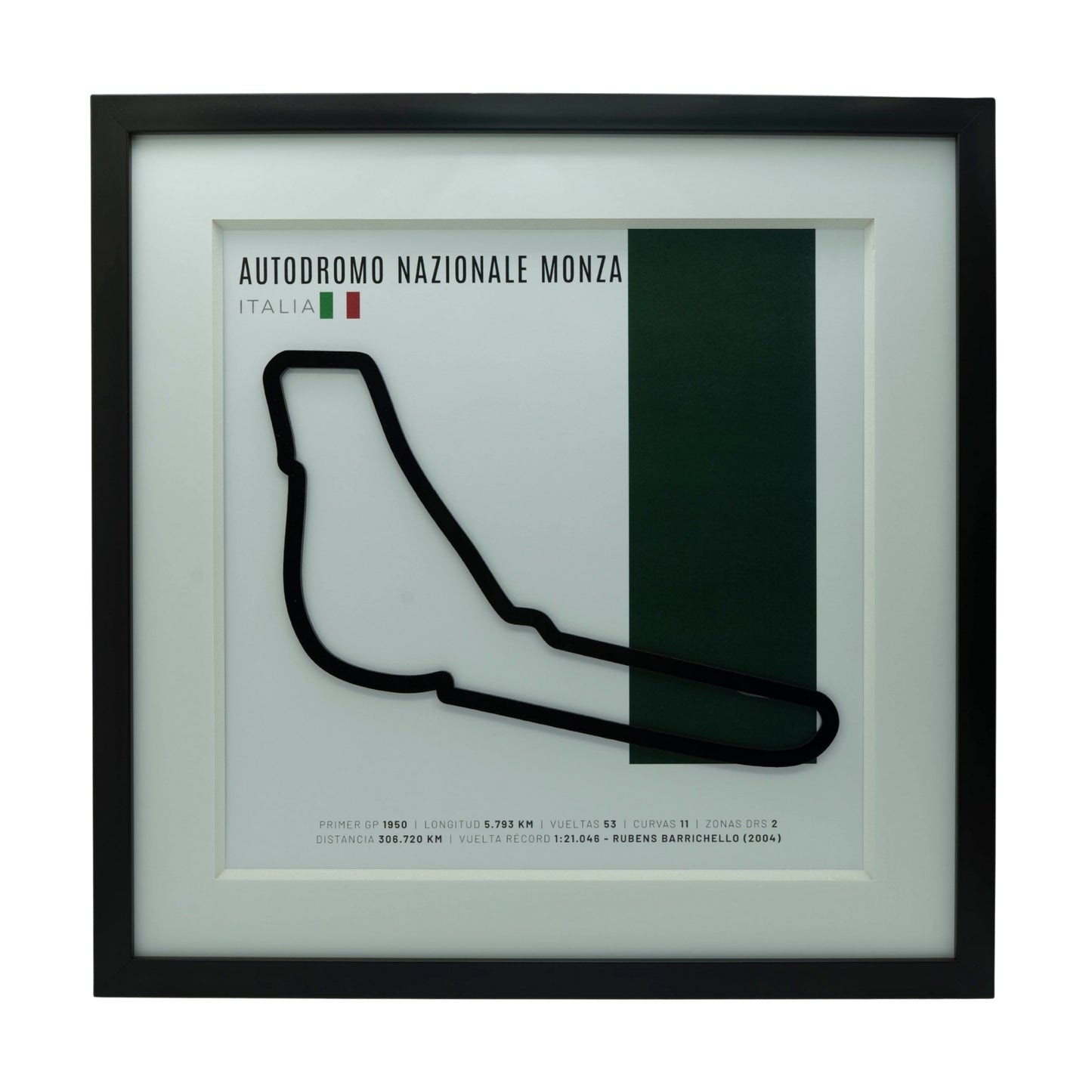 F1 – Autodromo Nazionale Monza (Italia) | Circuito 3D enmarcado