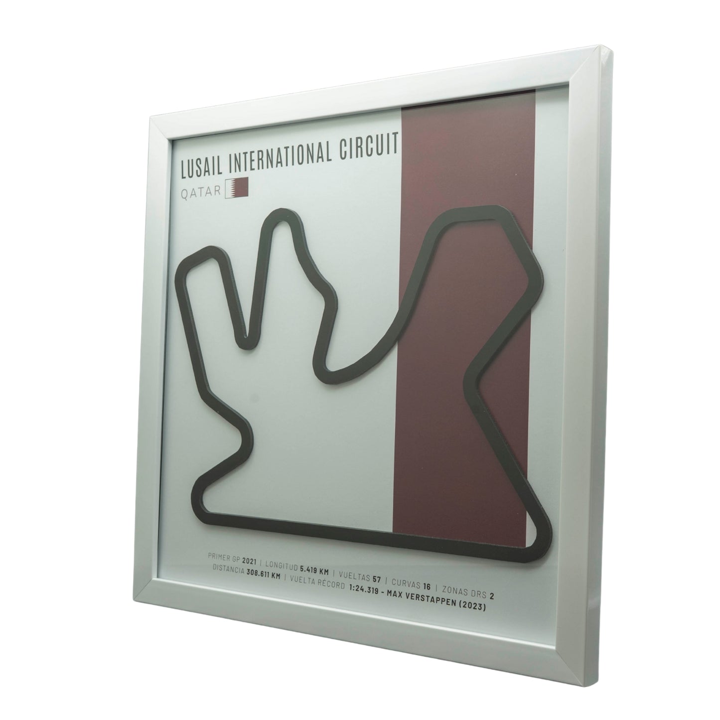 F1 – Lusail International Circuit (Catar) | Circuito 3D enmarcado