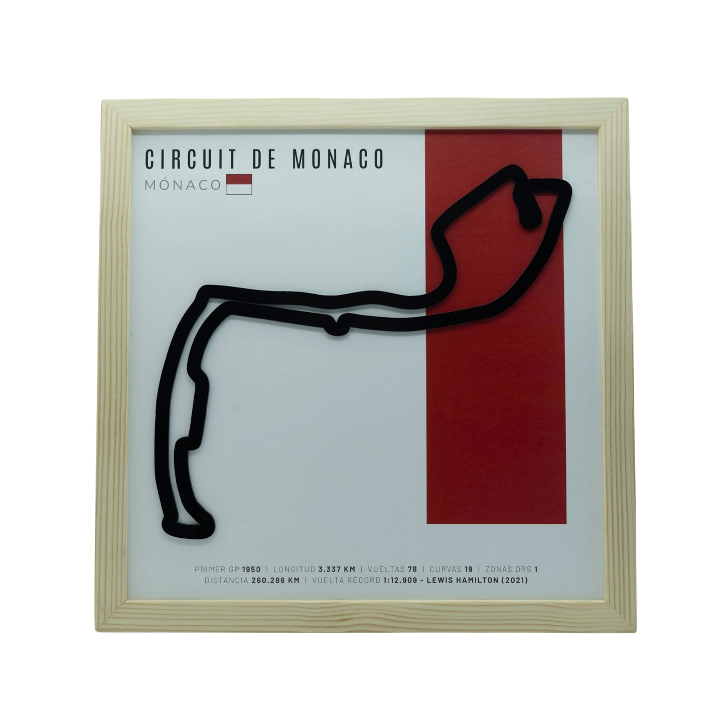 F1 – Circuit de Monaco (Mónaco) | Circuito 3D enmarcado