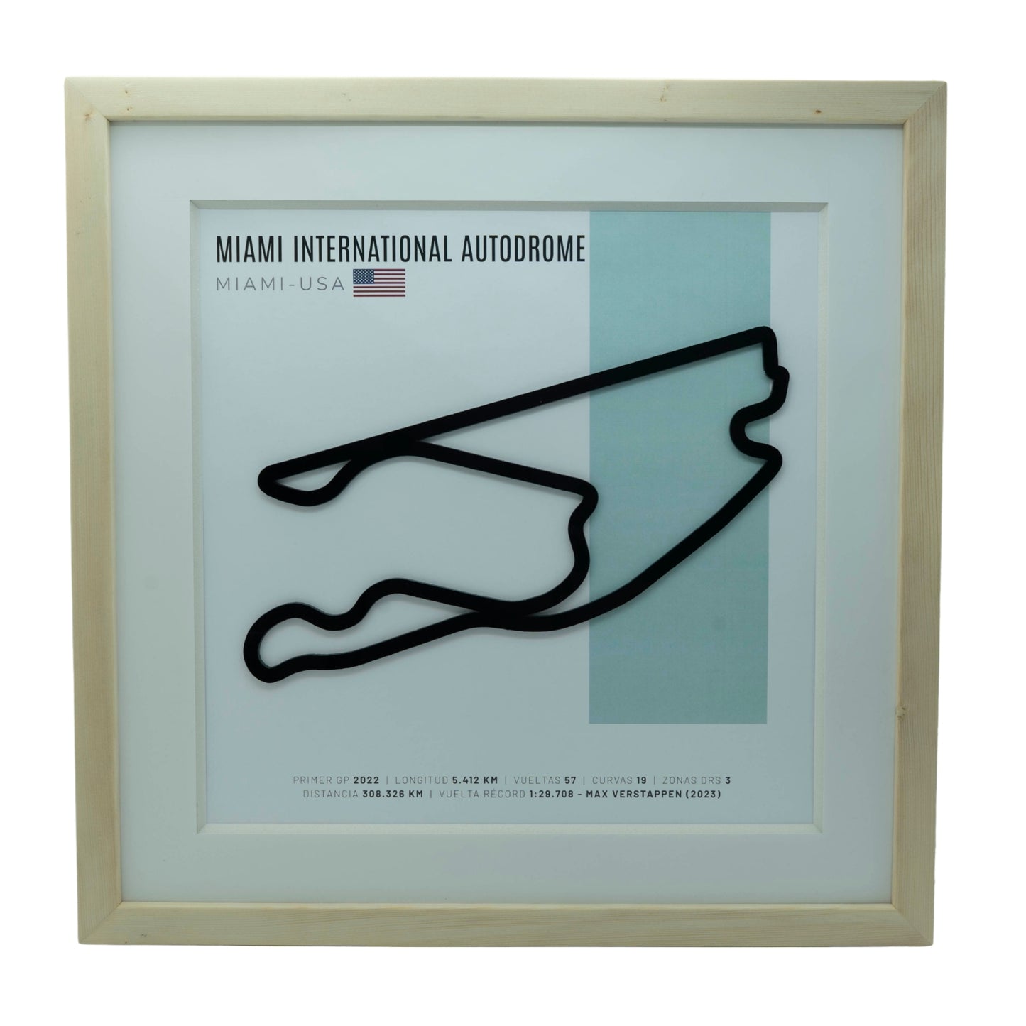 F1 – Miami International Autodrome (Estados Unidos) | Circuito 3D enmarcado