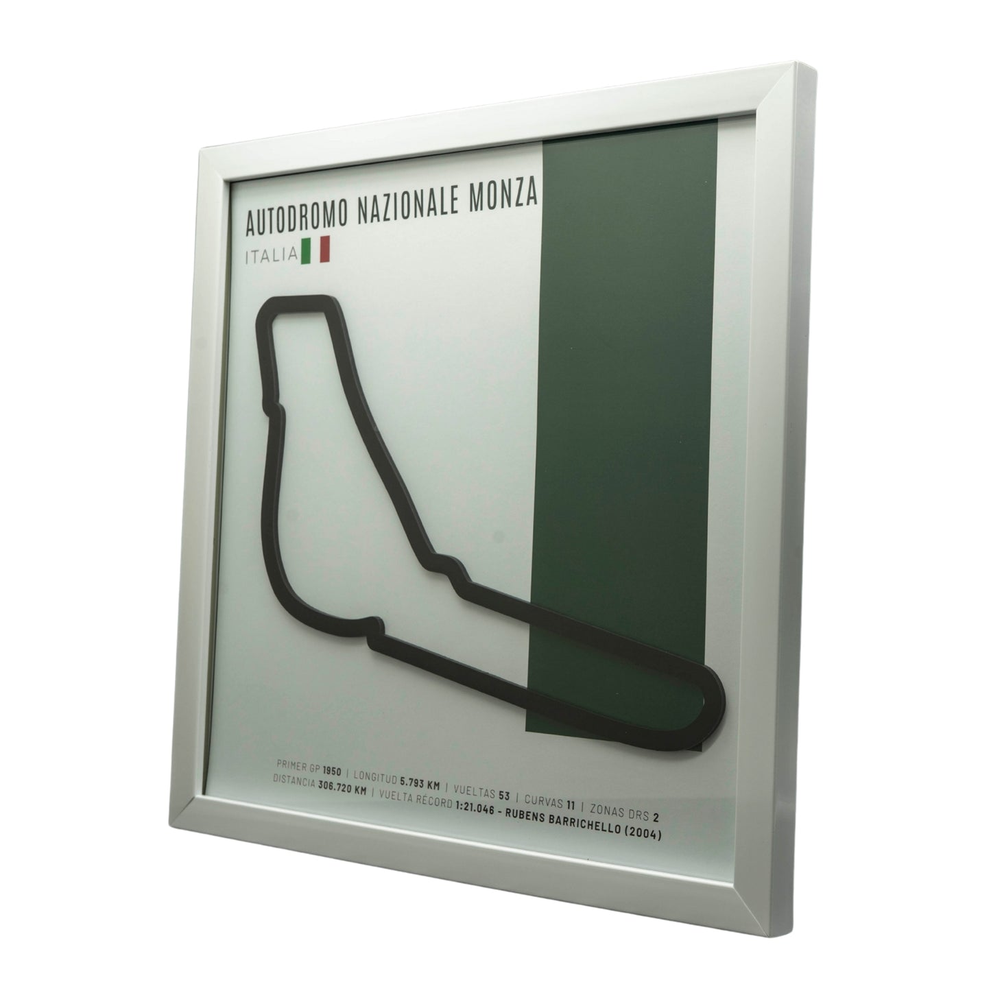 F1 – Autodromo Nazionale Monza (Italia) | Circuito 3D enmarcado