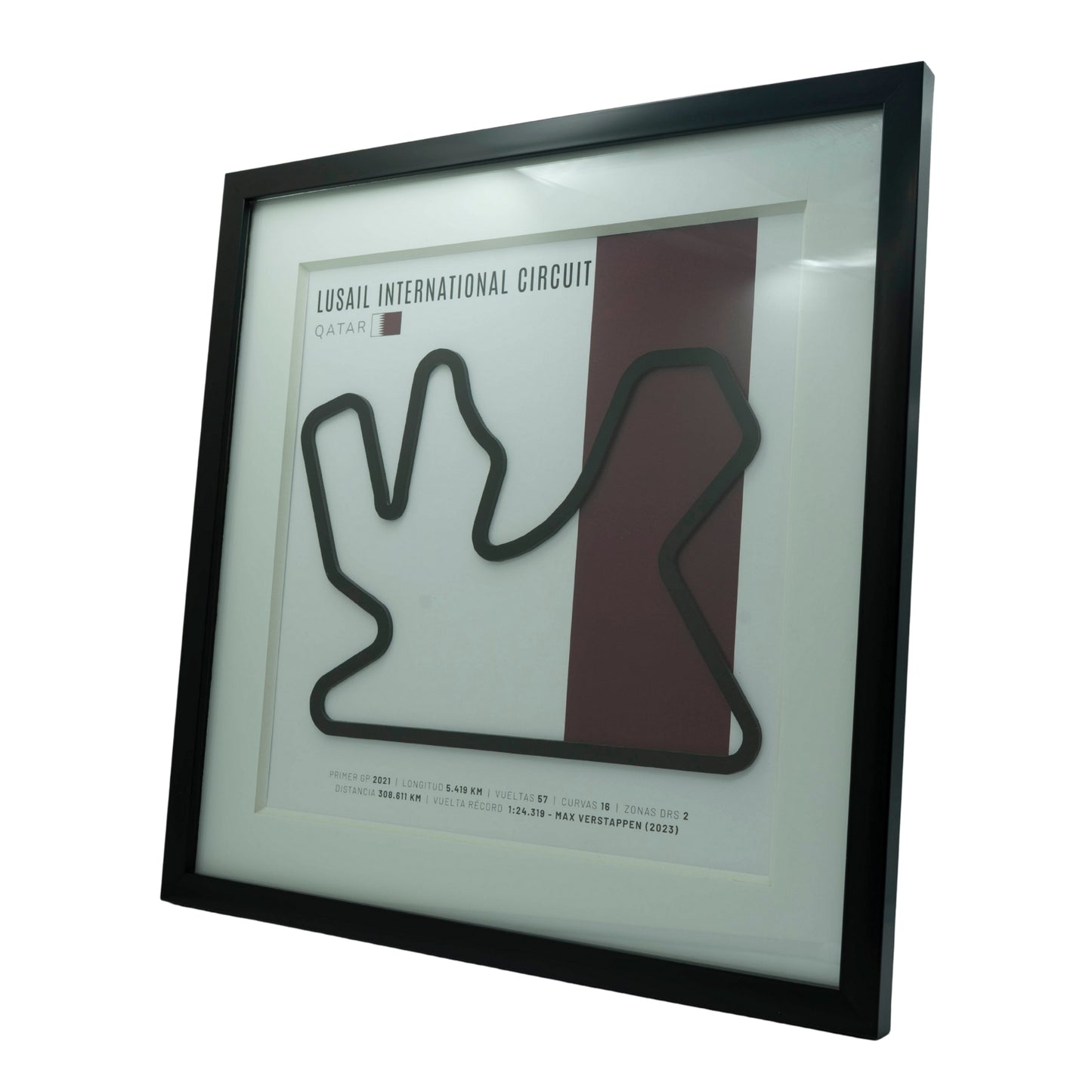 F1 – Lusail International Circuit (Catar) | Circuito 3D enmarcado