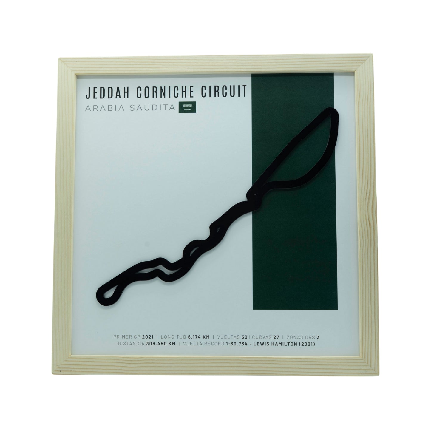 F1 – Jeddah Corniche Circuit (Arabia Saudita) | Circuito 3D enmarcado