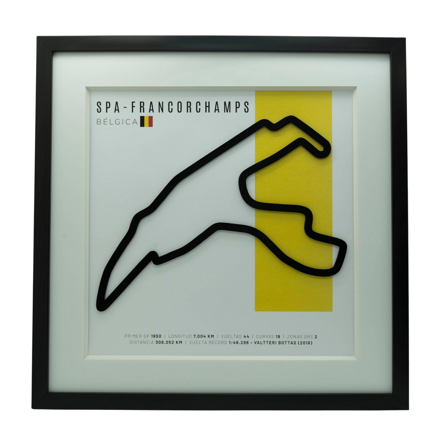 F1 – Circuit de Spa-Francorchamps (Bélgica) | Circuito 3D enmarcado