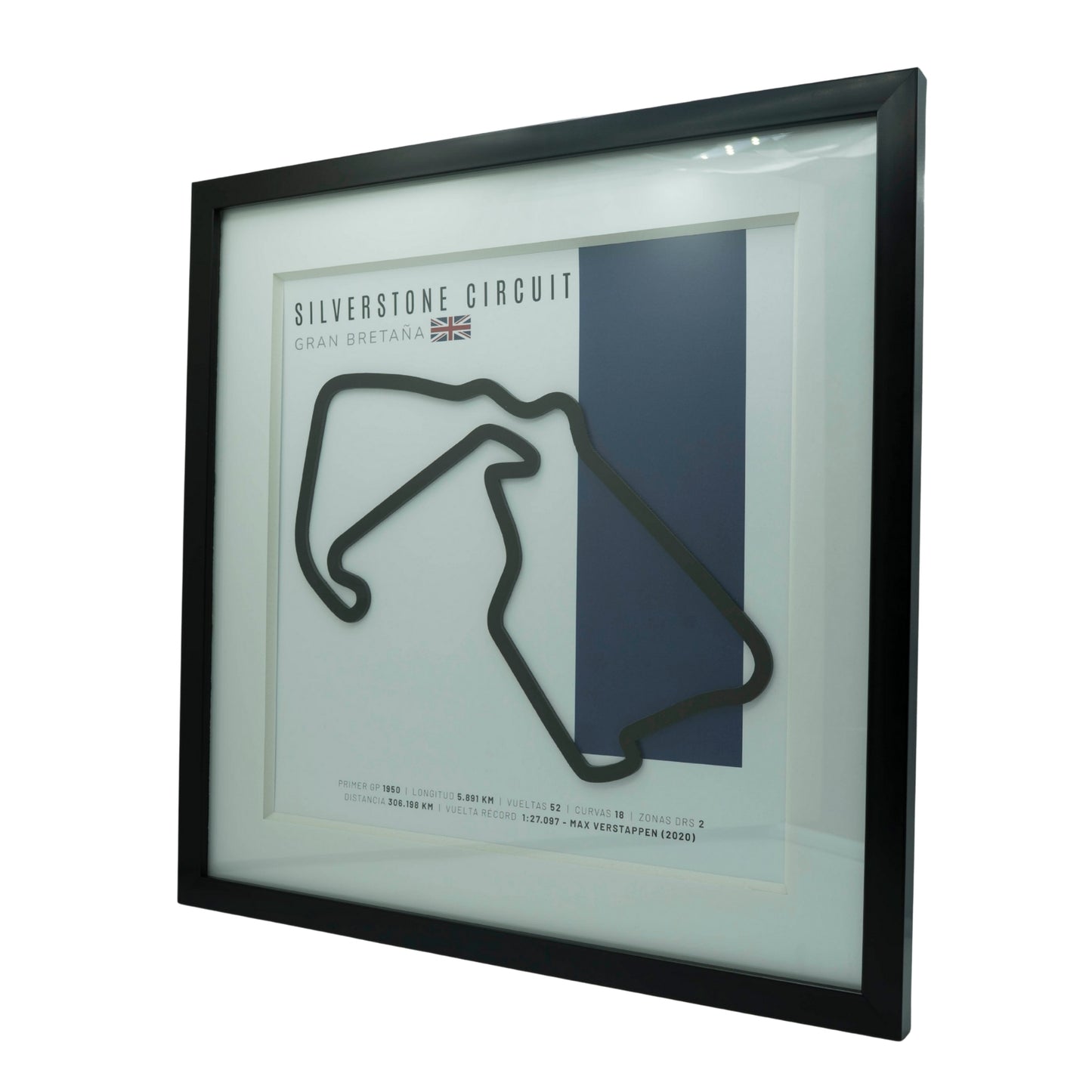 F1 – Silverstone Circuit (Gran Bretaña) | Circuito 3D enmarcado