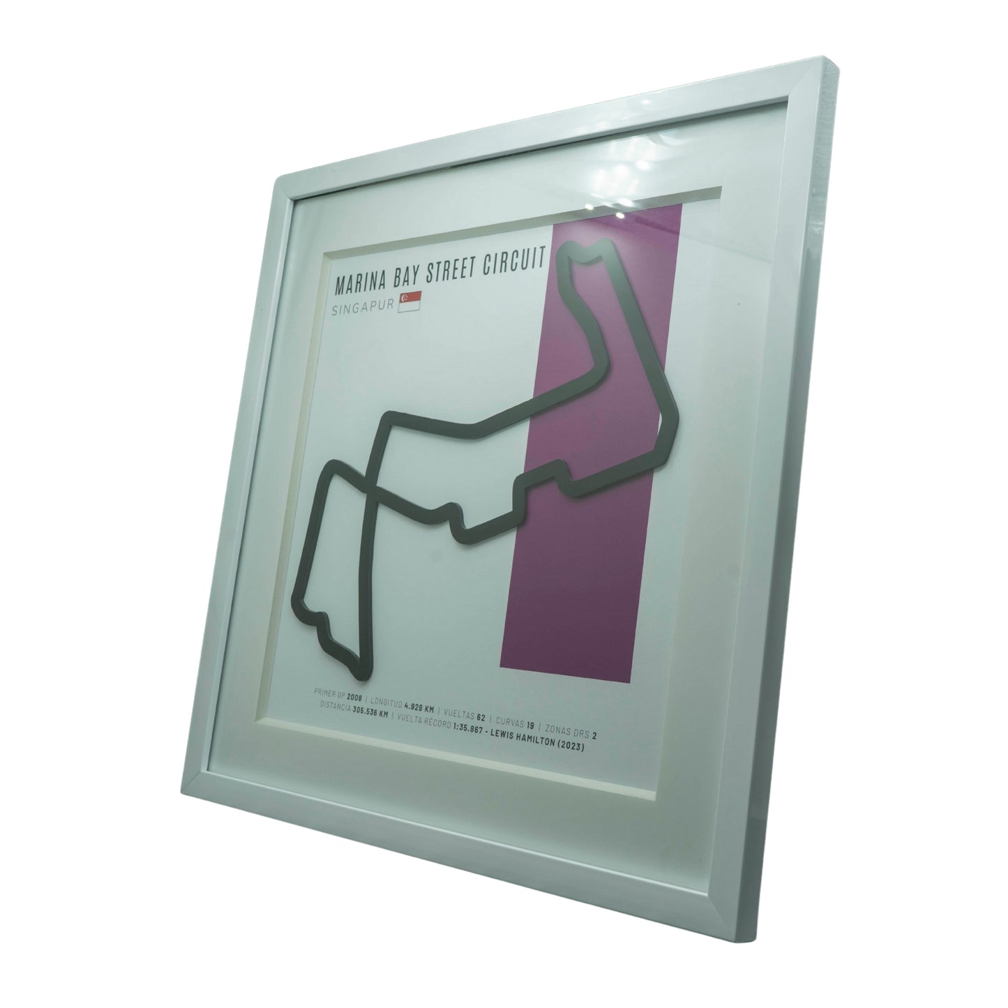 F1 – Marina Bay Street Circuit (Singapur) | Circuito 3D enmarcado