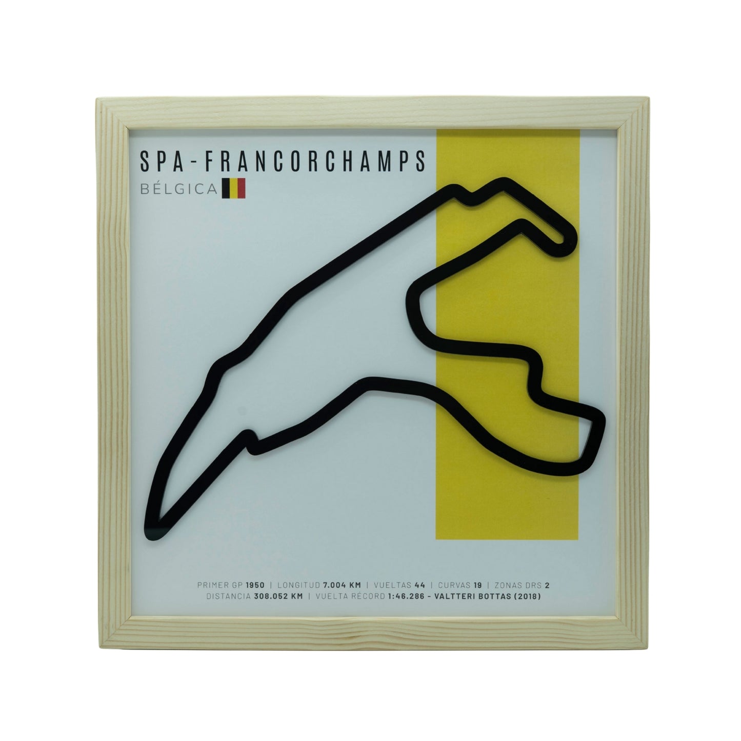 F1 – Circuit de Spa-Francorchamps (Bélgica) | Circuito 3D enmarcado