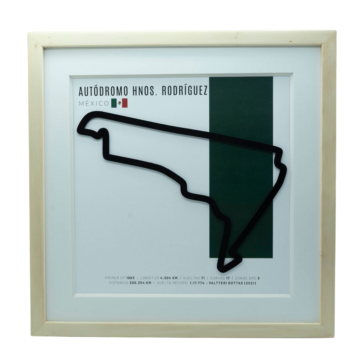 F1 – Autódromo Hermanos Rodríguez (México) | Circuito 3D enmarcado