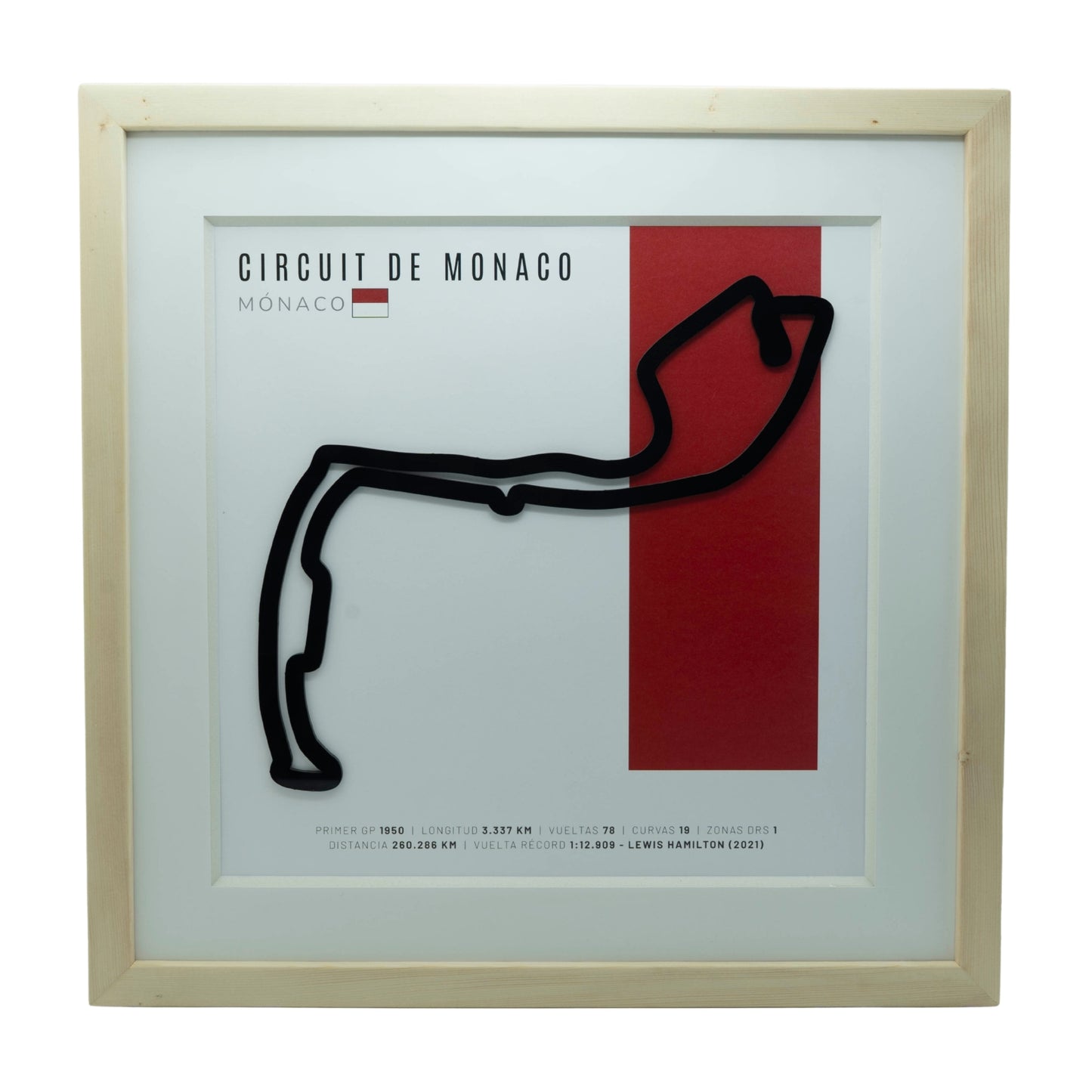 F1 – Circuit de Monaco (Mónaco) | Circuito 3D enmarcado