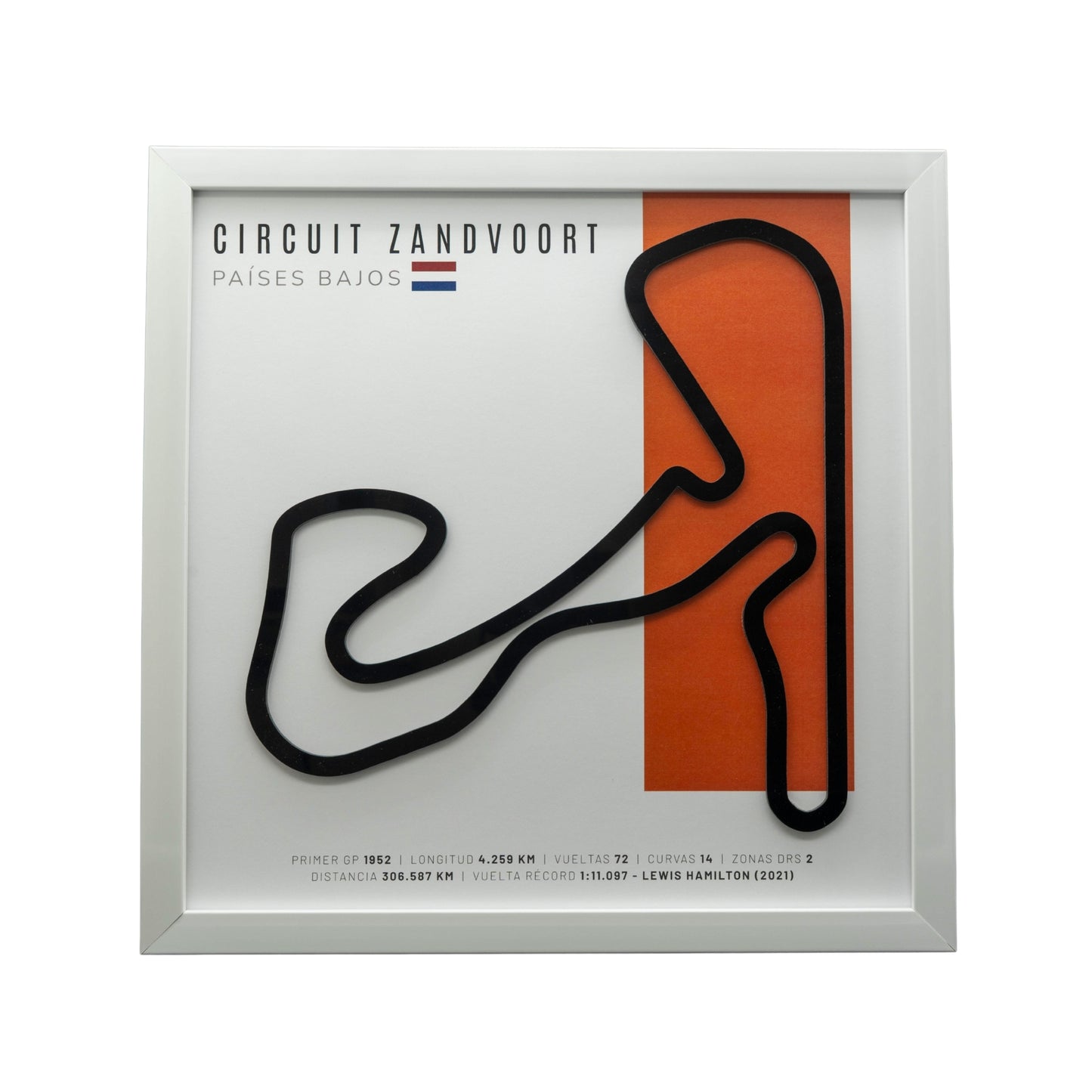 F1 – Circuit Zandvoort (Países Bajos) | Circuito 3D enmarcado