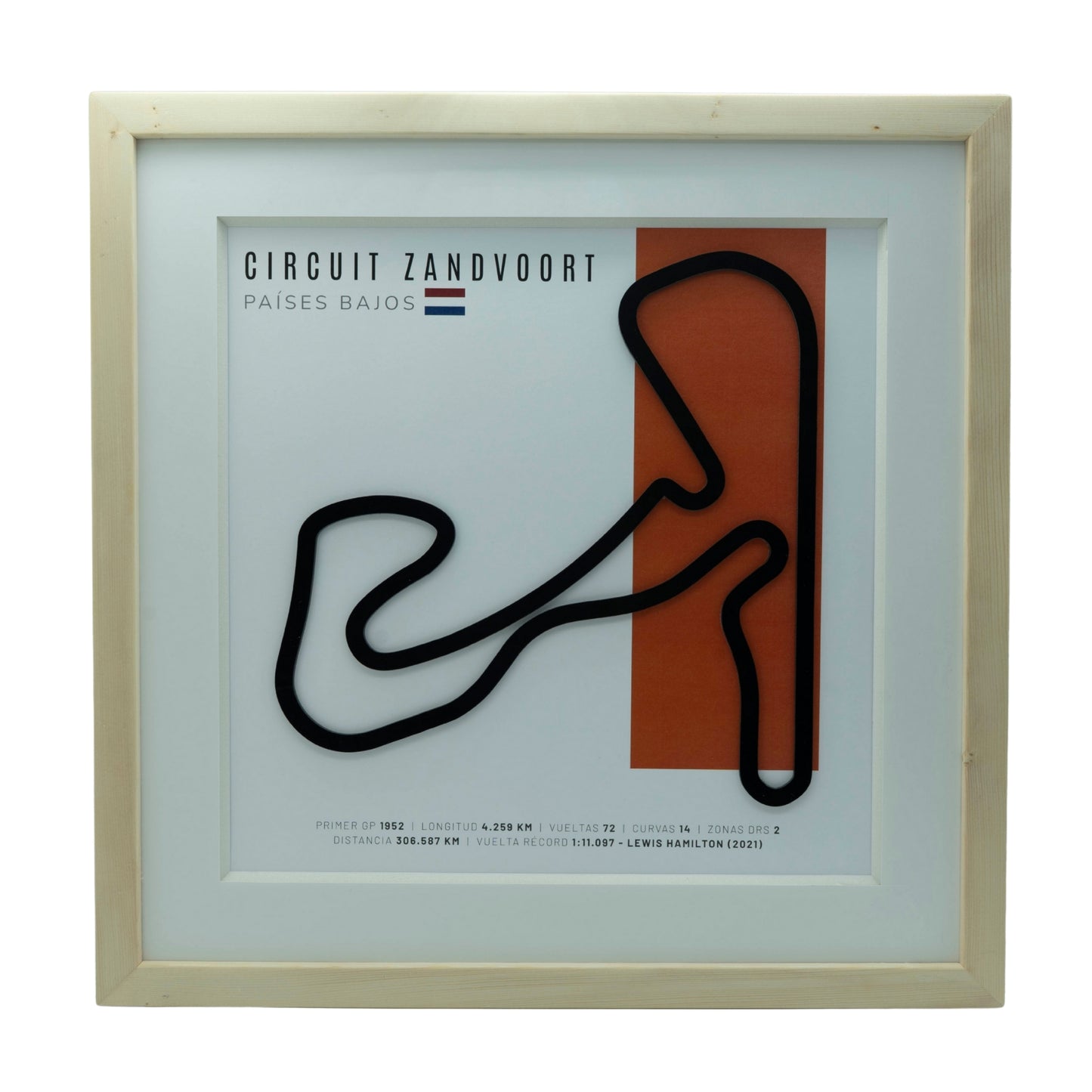 F1 – Circuit Zandvoort (Países Bajos) | Circuito 3D enmarcado