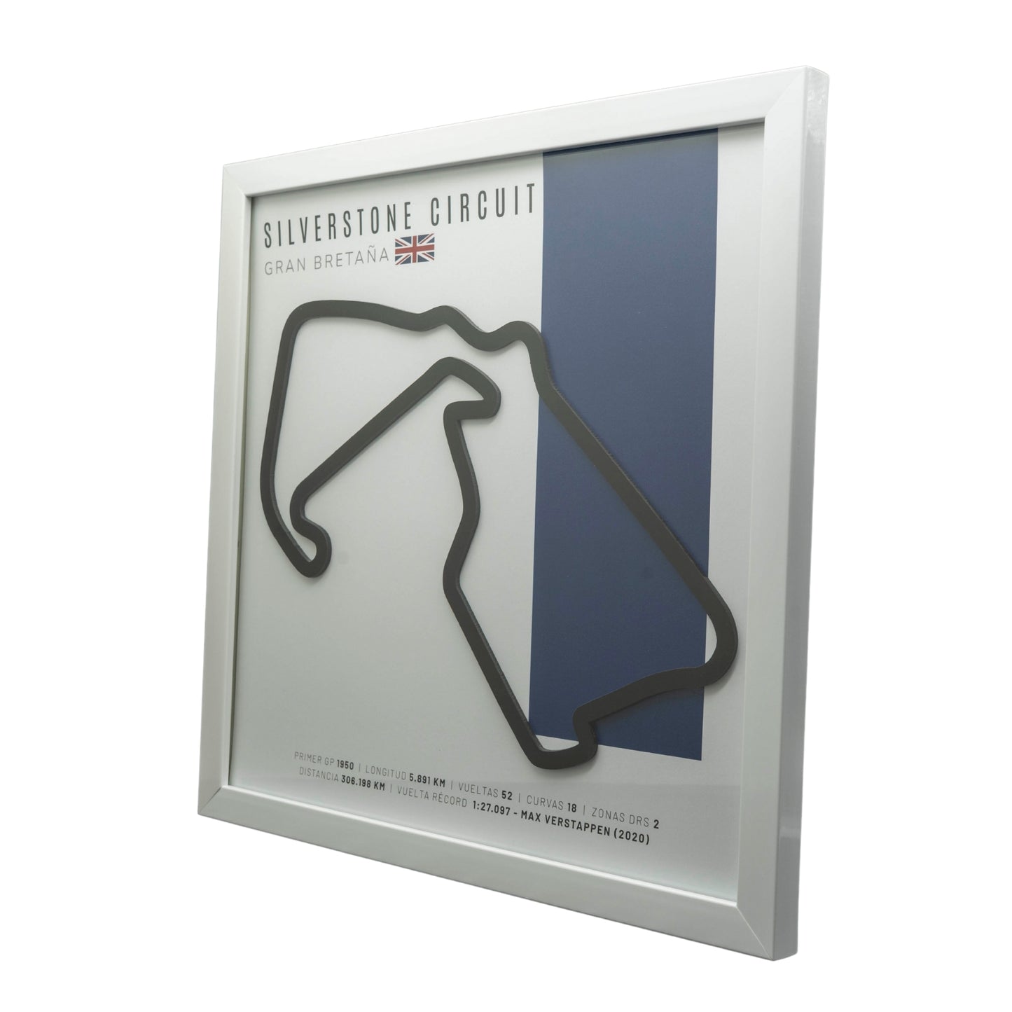 F1 – Silverstone Circuit (Gran Bretaña) | Circuito 3D enmarcado