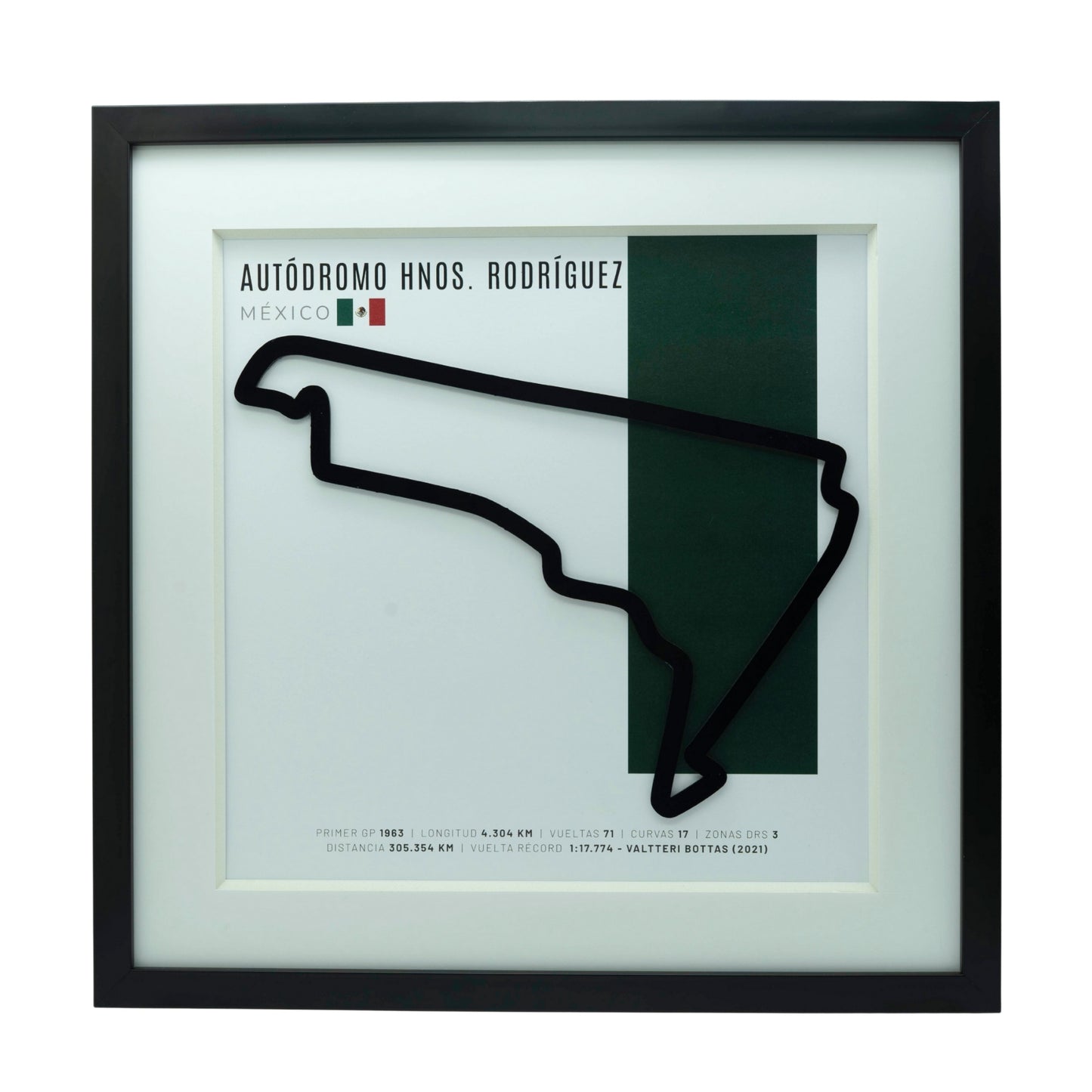 F1 – Autódromo Hermanos Rodríguez (México) | Circuito 3D enmarcado