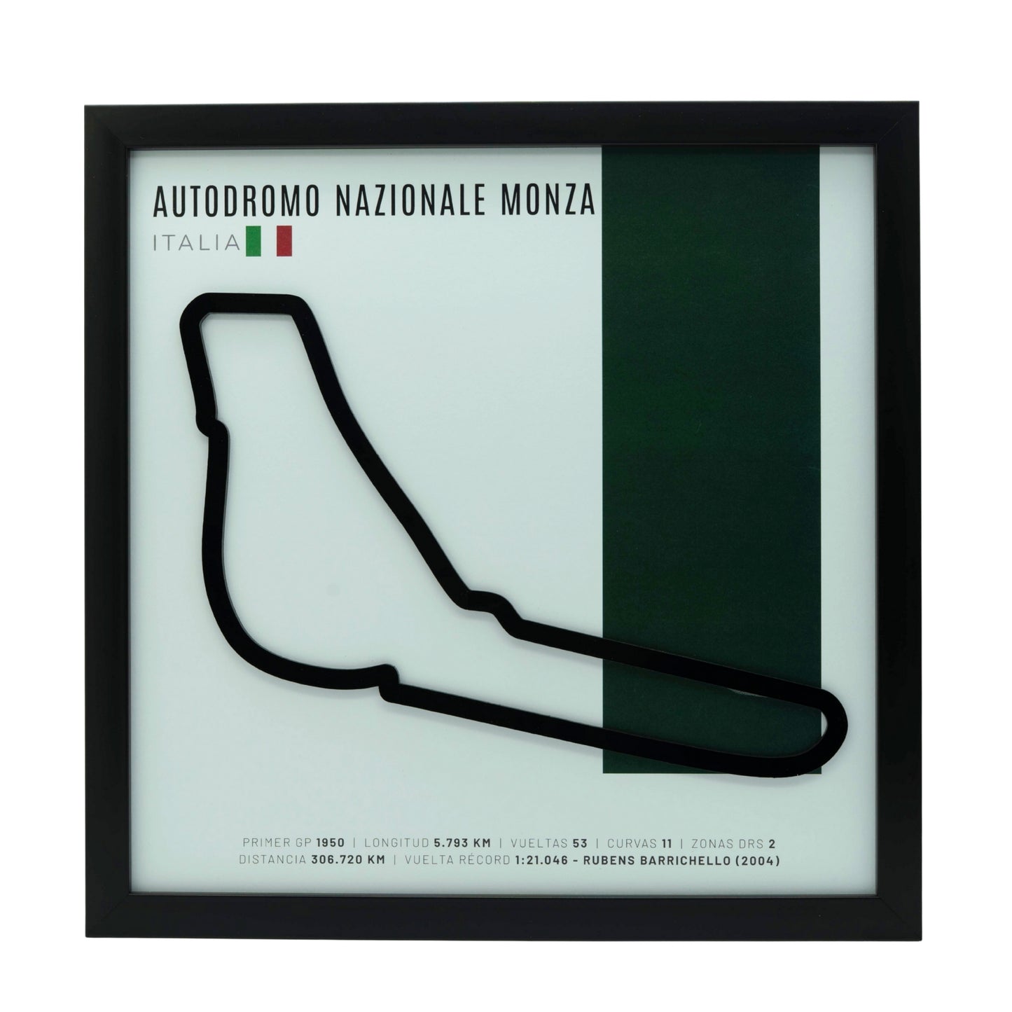 F1 – Autodromo Nazionale Monza (Italia) | Circuito 3D enmarcado