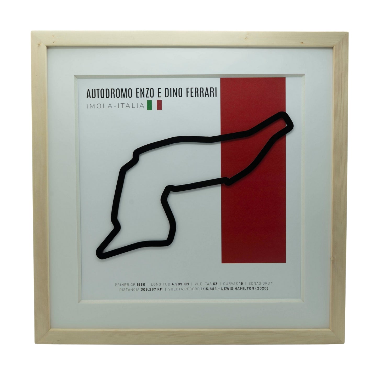 F1 – Autodromo Enzo e Dino Ferrari (Italia) | Circuito 3D enmarcado
