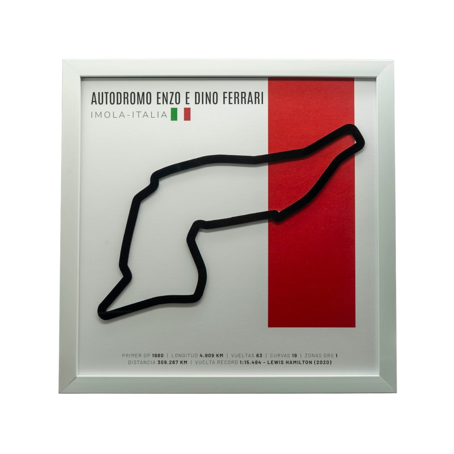 F1 – Autodromo Enzo e Dino Ferrari (Italia) | Circuito 3D enmarcado