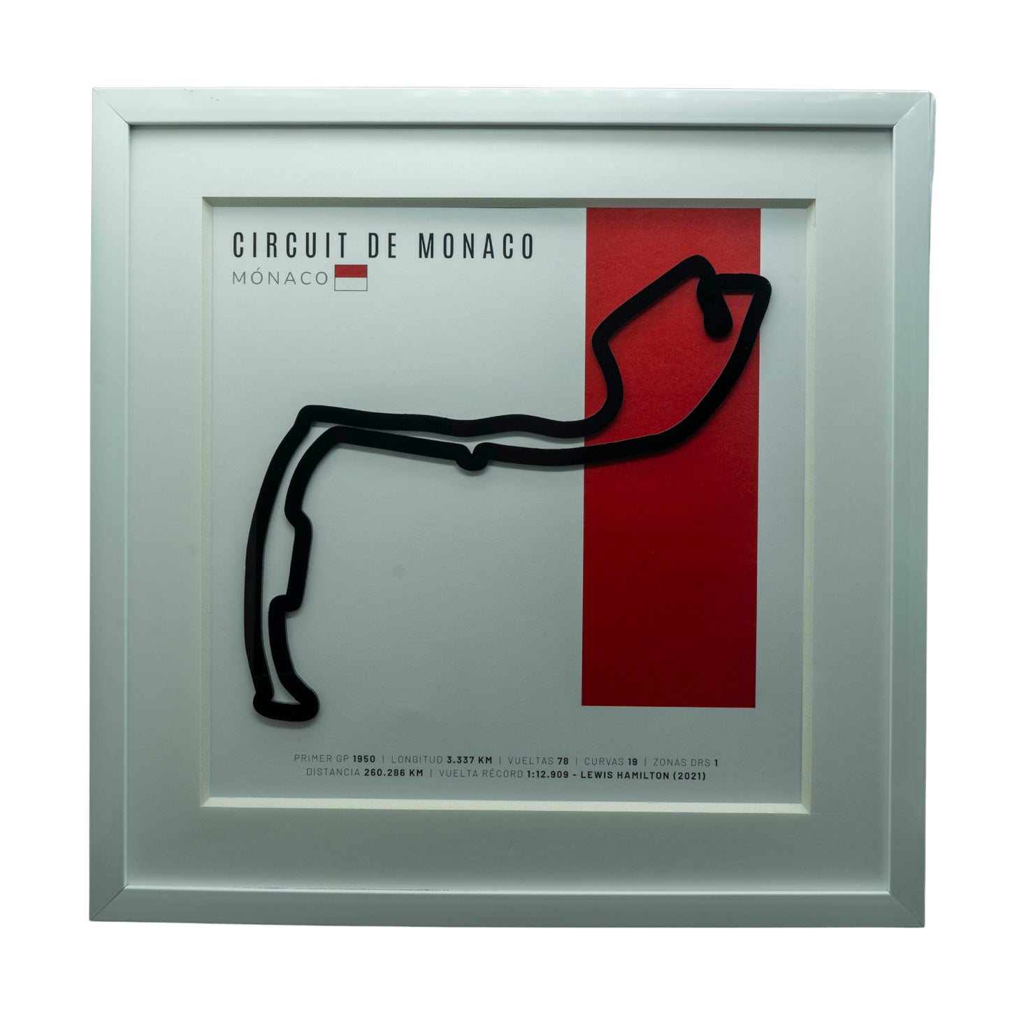 F1 – Circuit de Monaco (Mónaco) | Circuito 3D enmarcado
