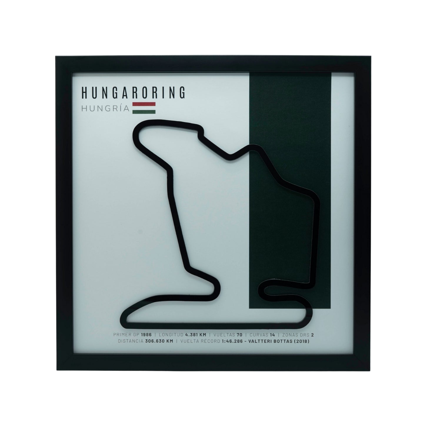 F1 – Hungaroring (Hungría) | Circuito 3D enmarcado