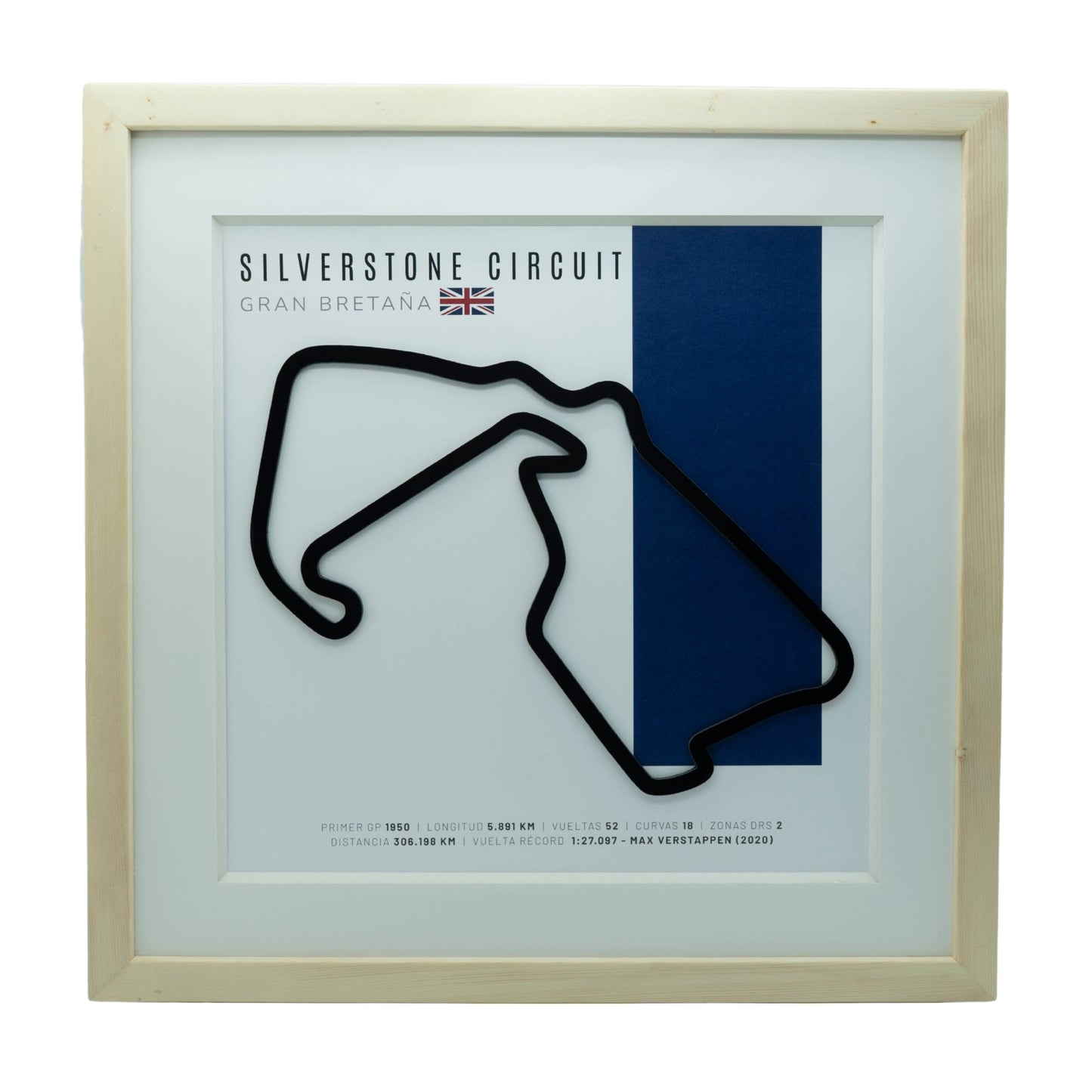 F1 – Silverstone Circuit (Gran Bretaña) | Circuito 3D enmarcado